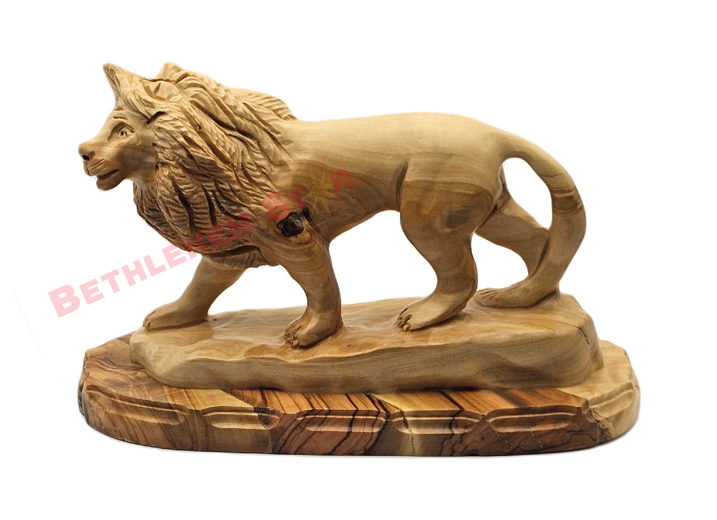 Olive wood Lion of Judah hand carved in the holy lands