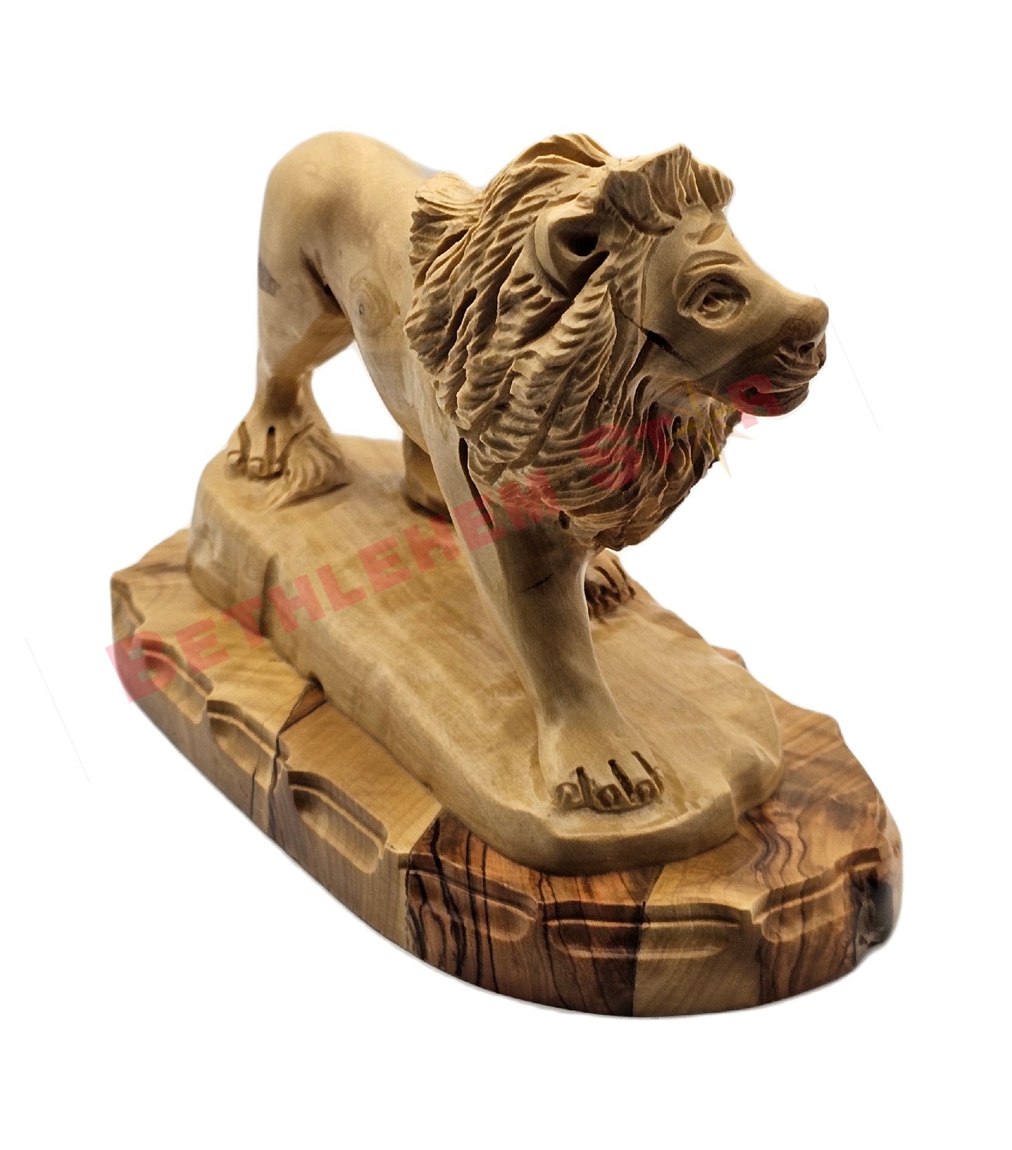 Olive wood Lion of Judah hand carved in the holy lands