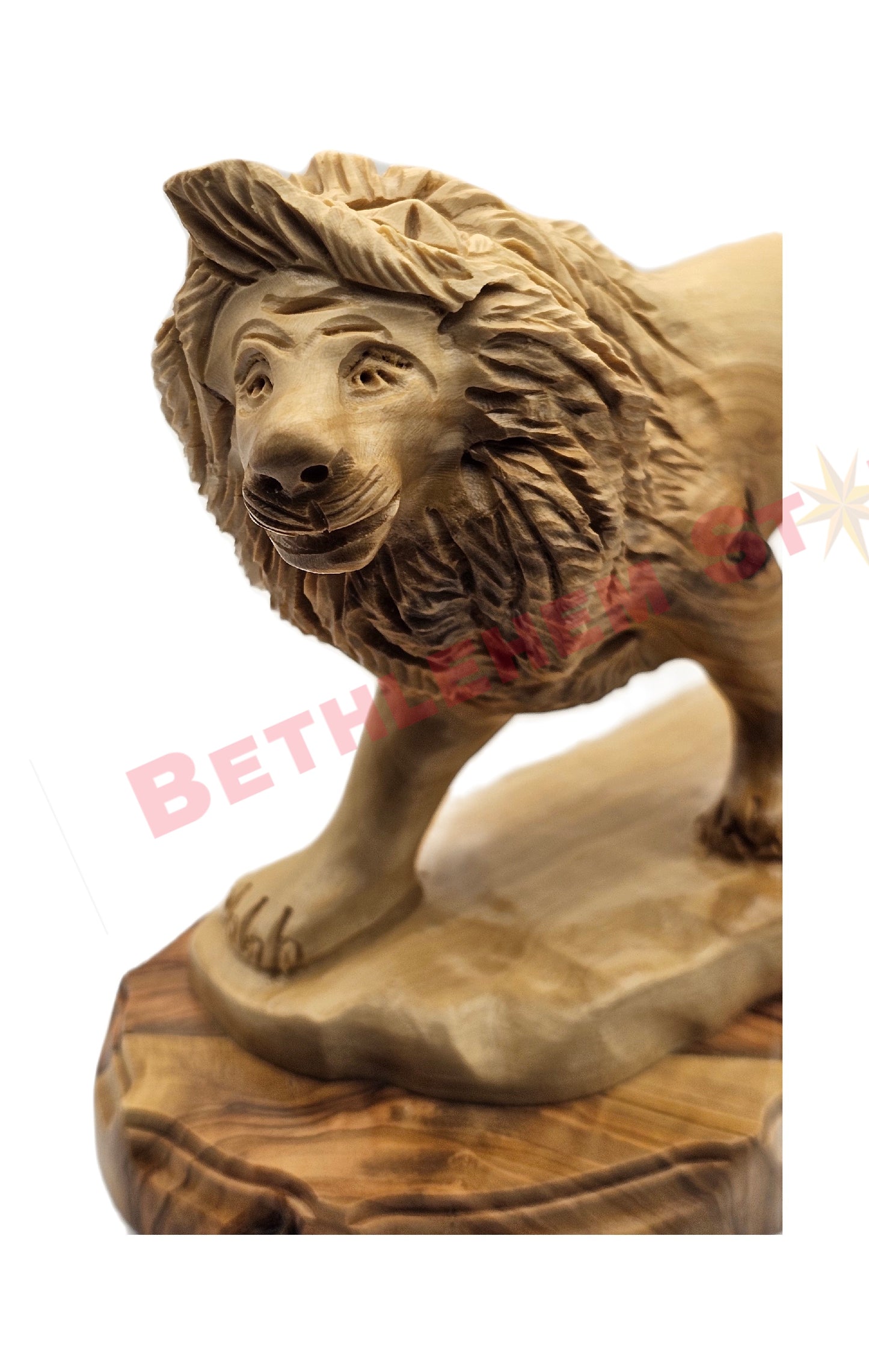 Olive wood Lion of Judah hand carved in the holy lands