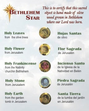 Olive wood Cross R 25cm with Stand