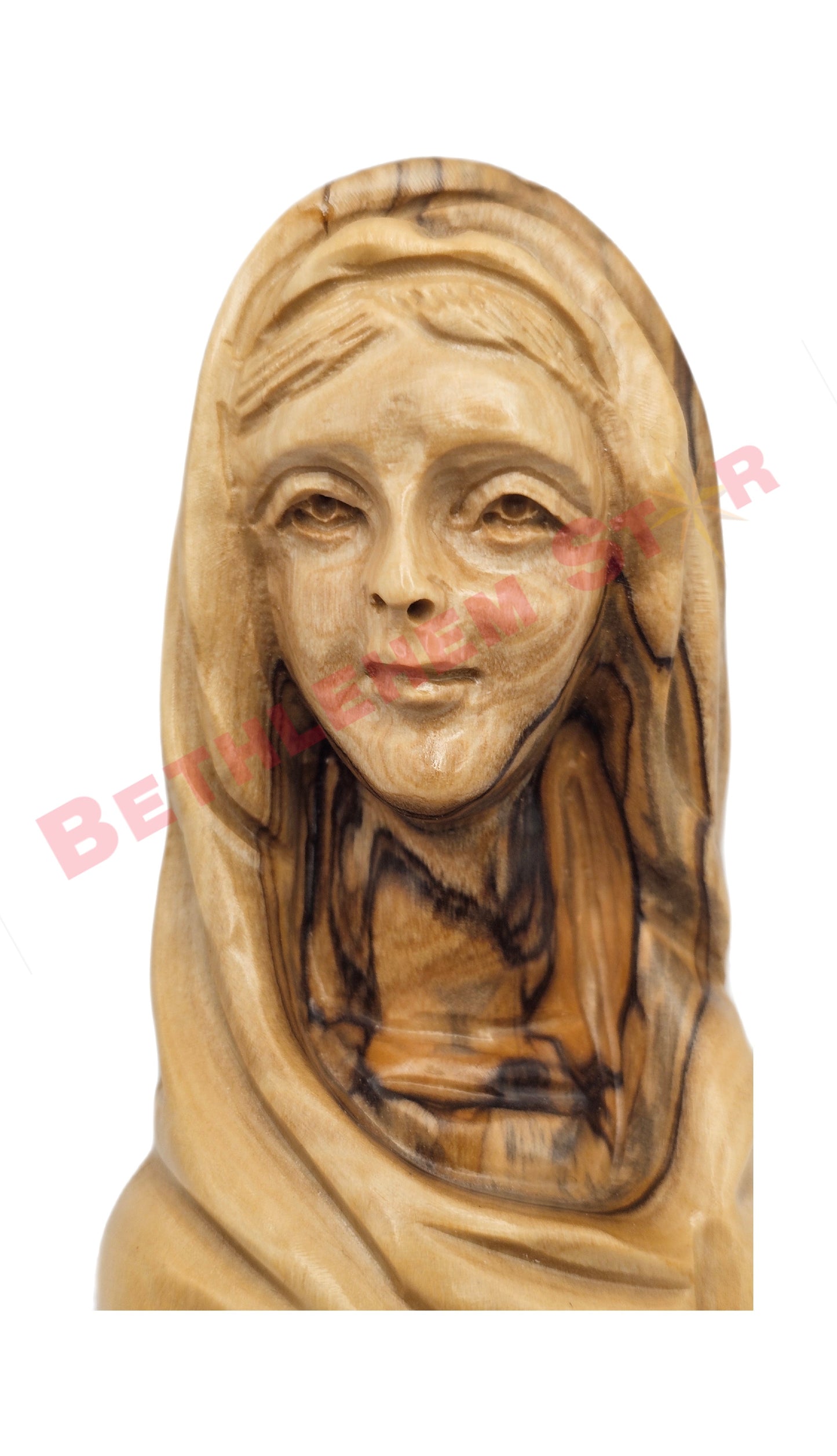 Head of the Virgin Marry olive wood Small
