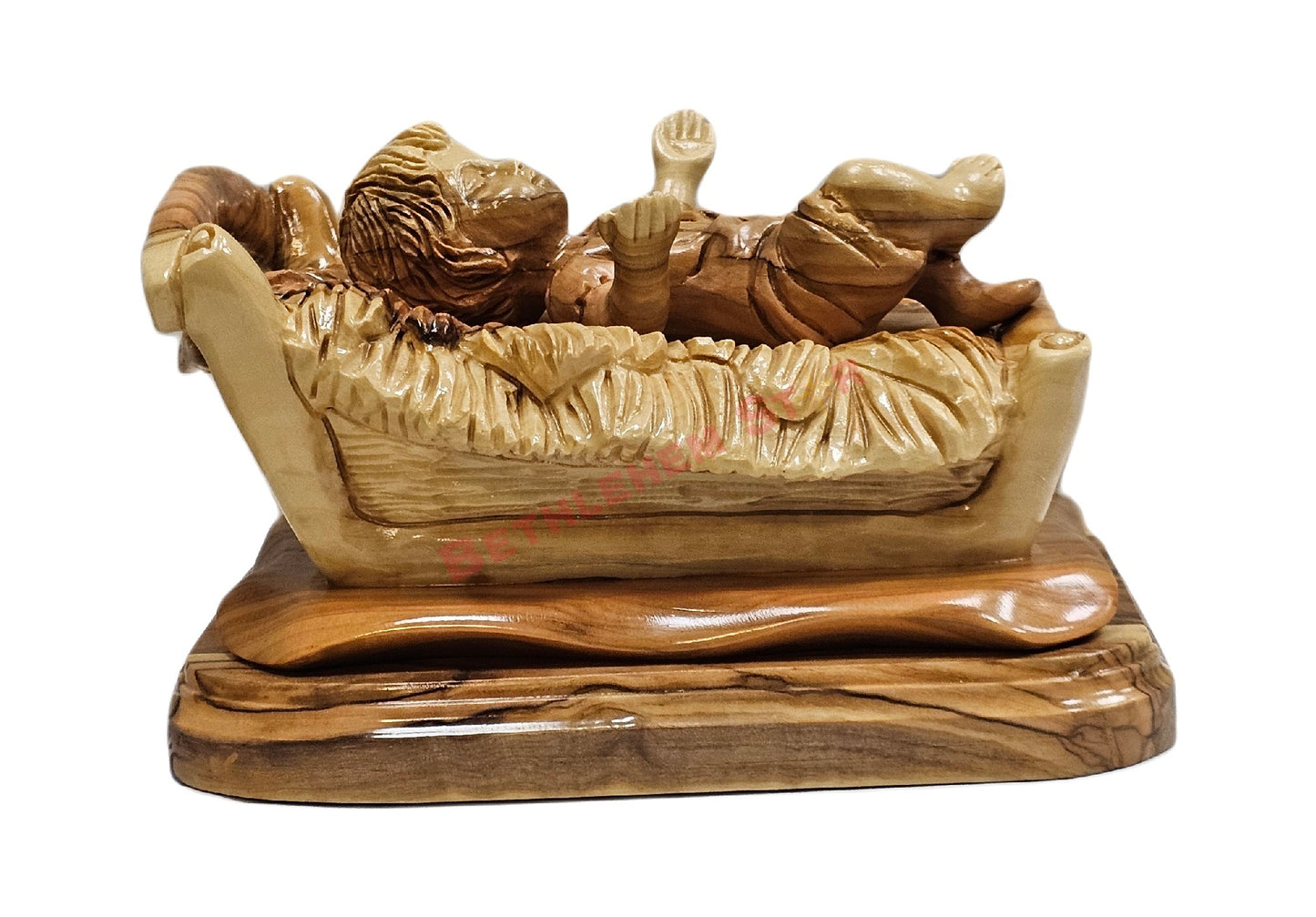 The Holy Family Olive Wood Hand carved in 3 professionally separate figures