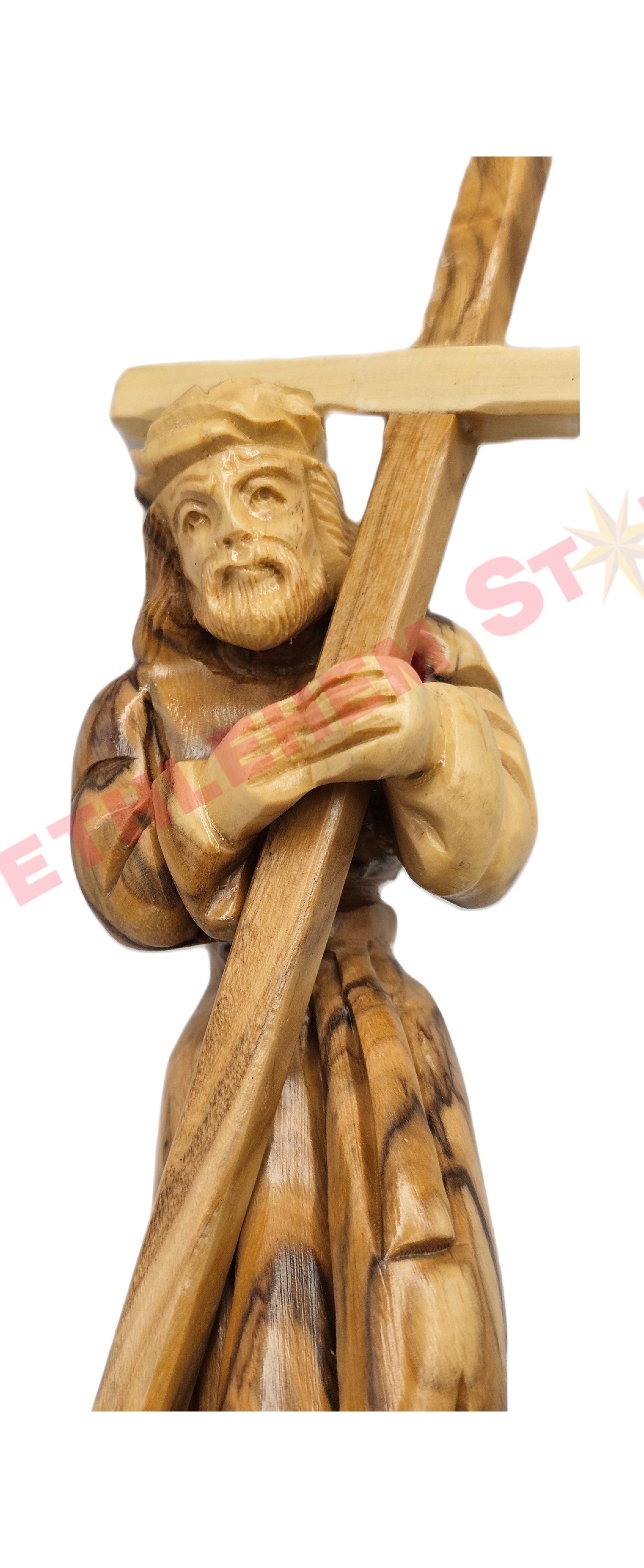 Jesus Christ Carrying The Cross Olive wood Small