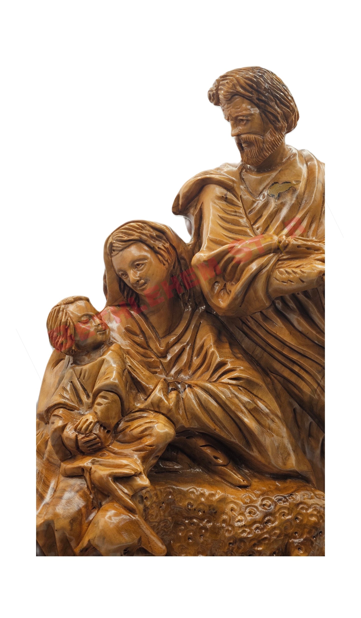The Holy Family with sheep olive wood hand carved Professionally