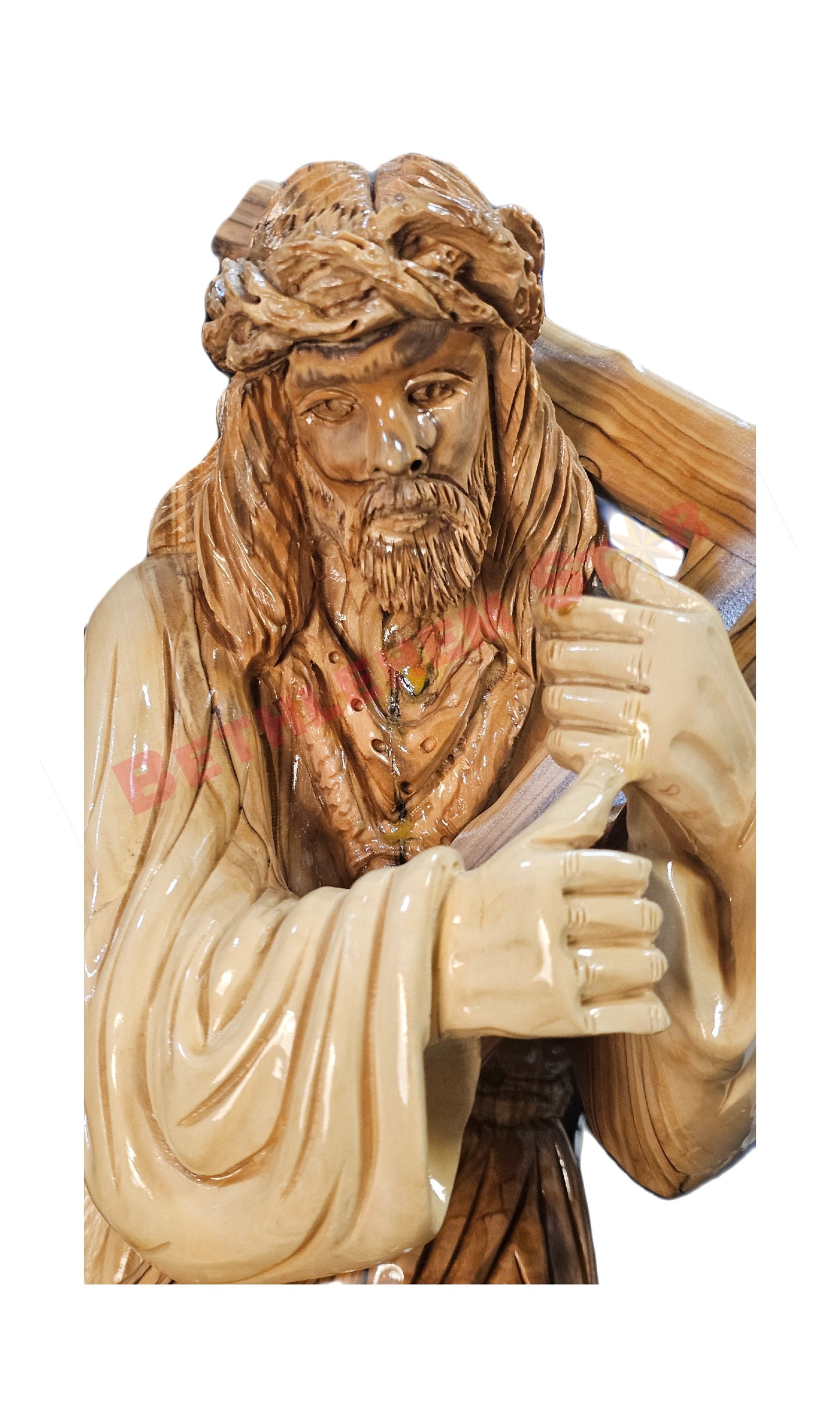 Jesus Christ Carrying The Cross Olive wood Large