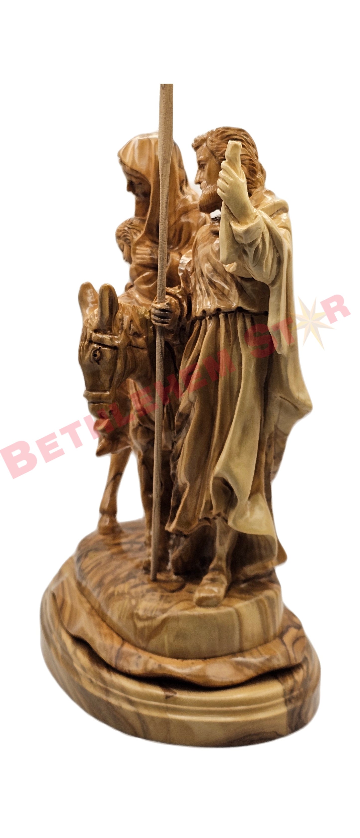 Flight to Egypt hand carved olive wood