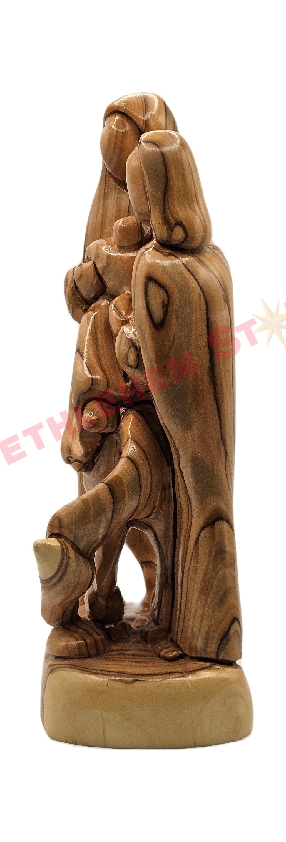 Olive wood Faceless Flight To Egypt Large