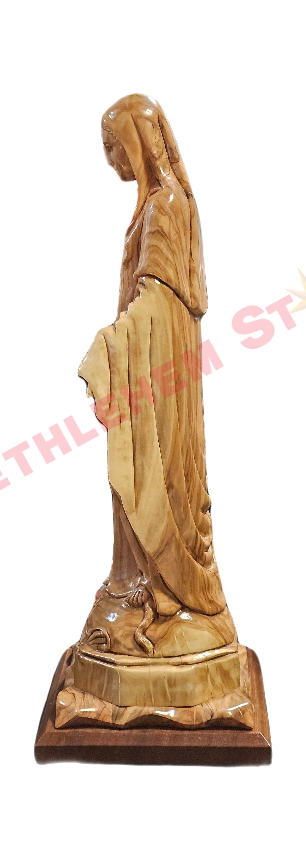 Lady of Immaculate Conception Olive Wood Hand Carved Statue