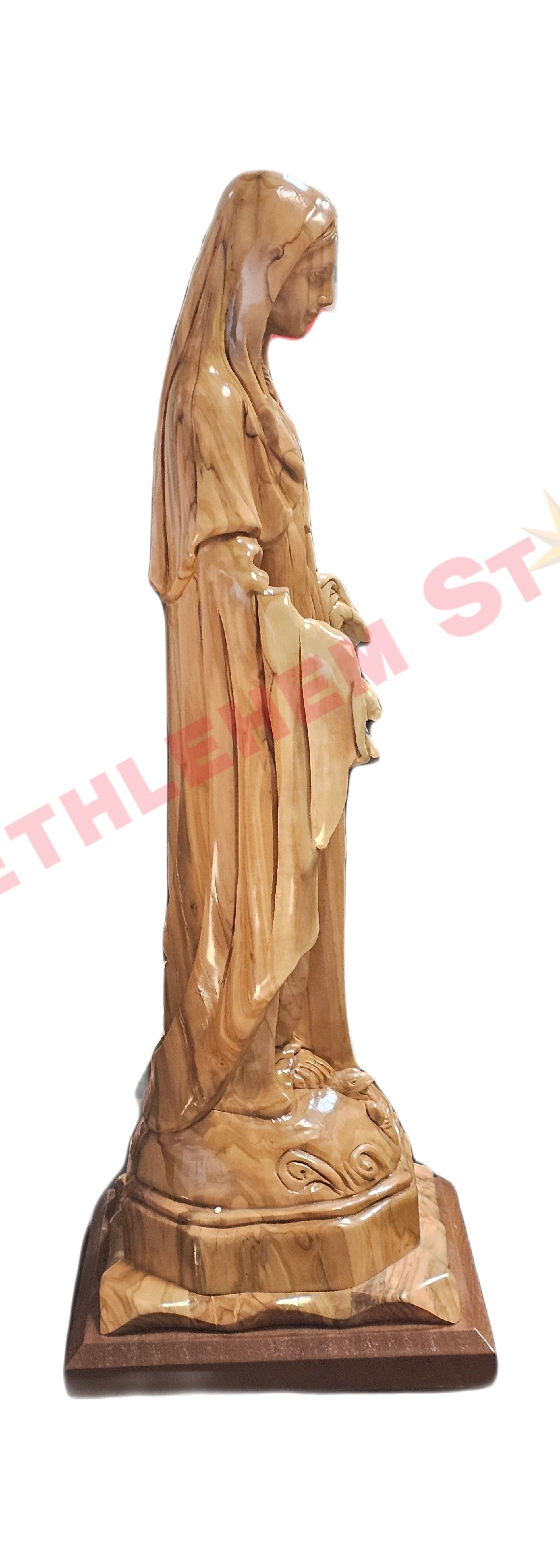 Lady of Immaculate Conception Olive Wood Hand Carved Statue