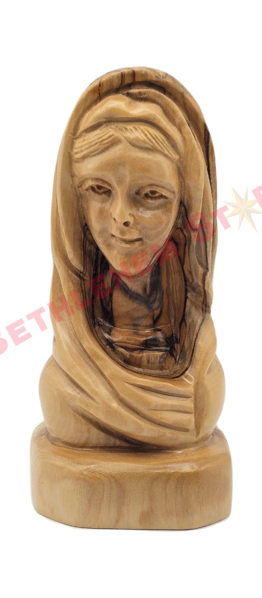 Head of the Virgin Marry olive wood Small