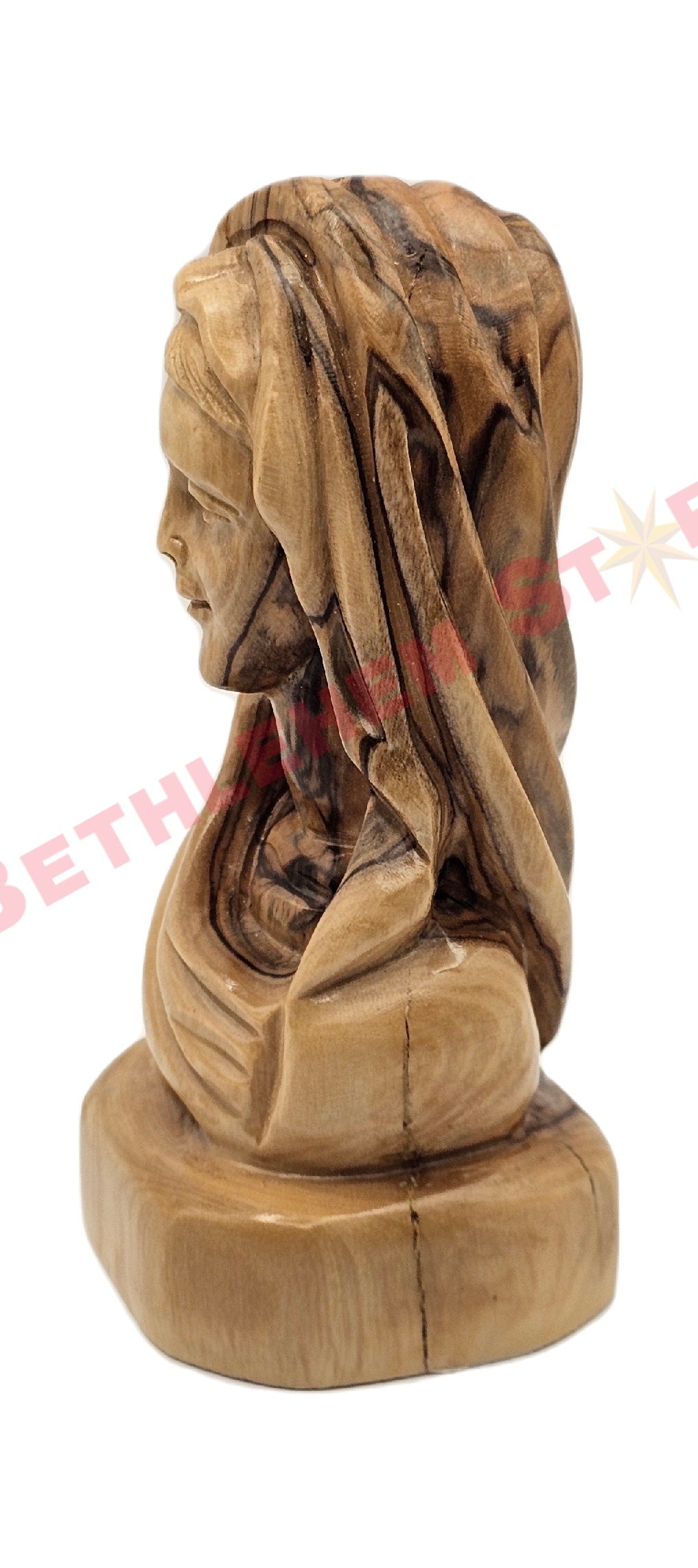 Head of the Virgin Marry olive wood Small