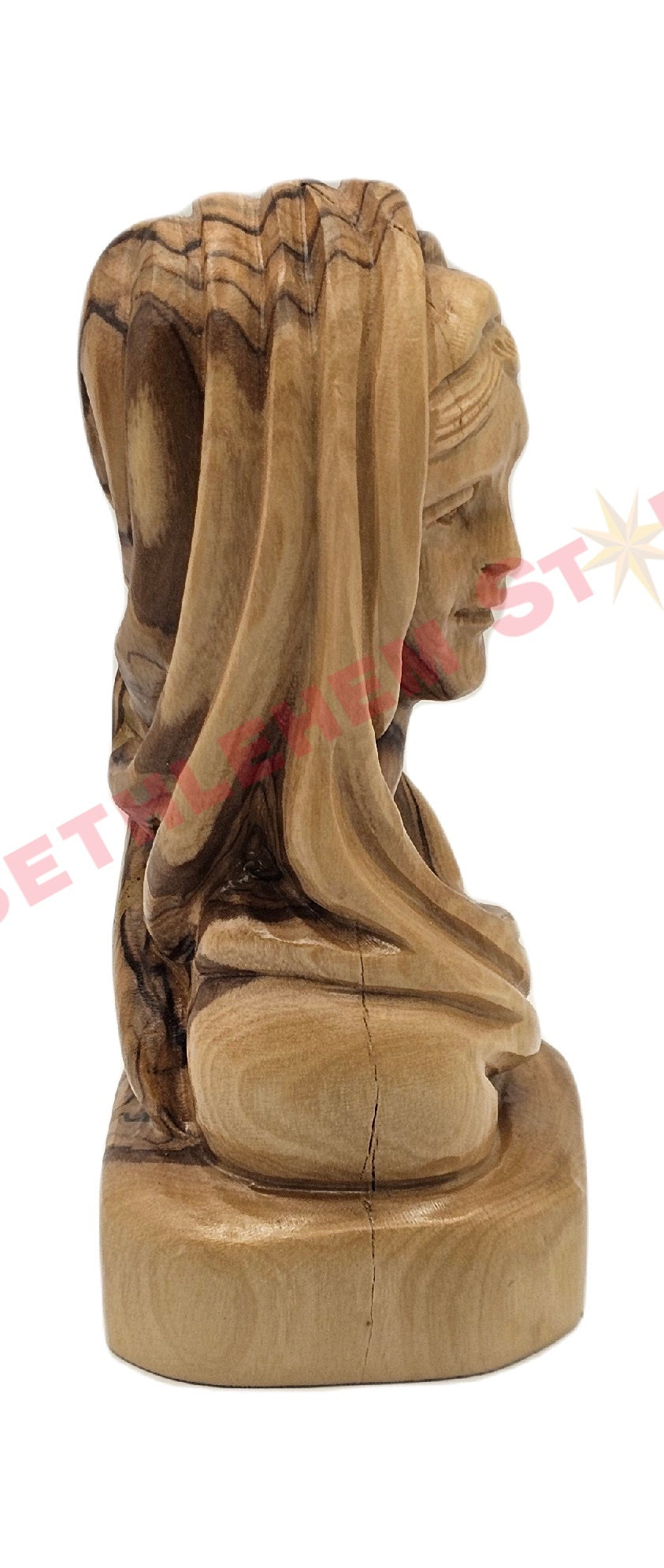Head of the Virgin Marry olive wood Small