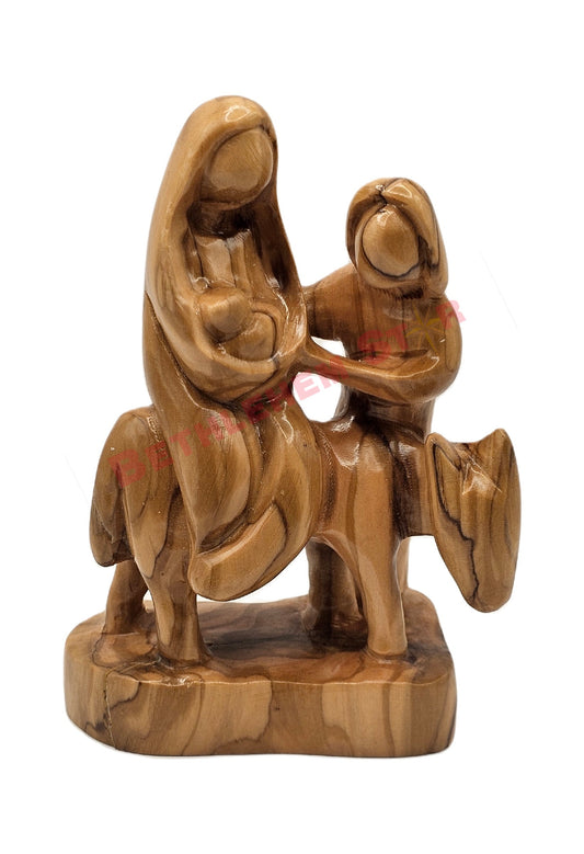 Olive wood Faceless Flight To Egypt Small