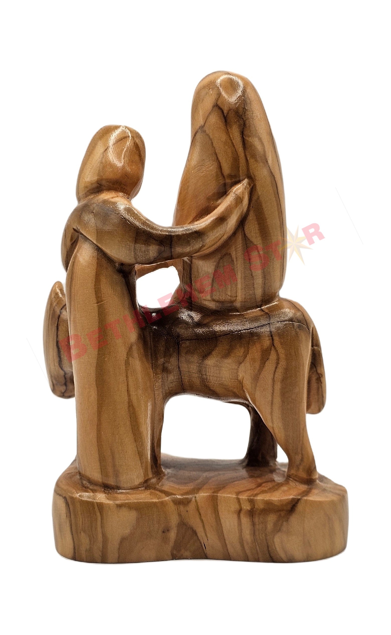 Olive wood Faceless Flight To Egypt Small