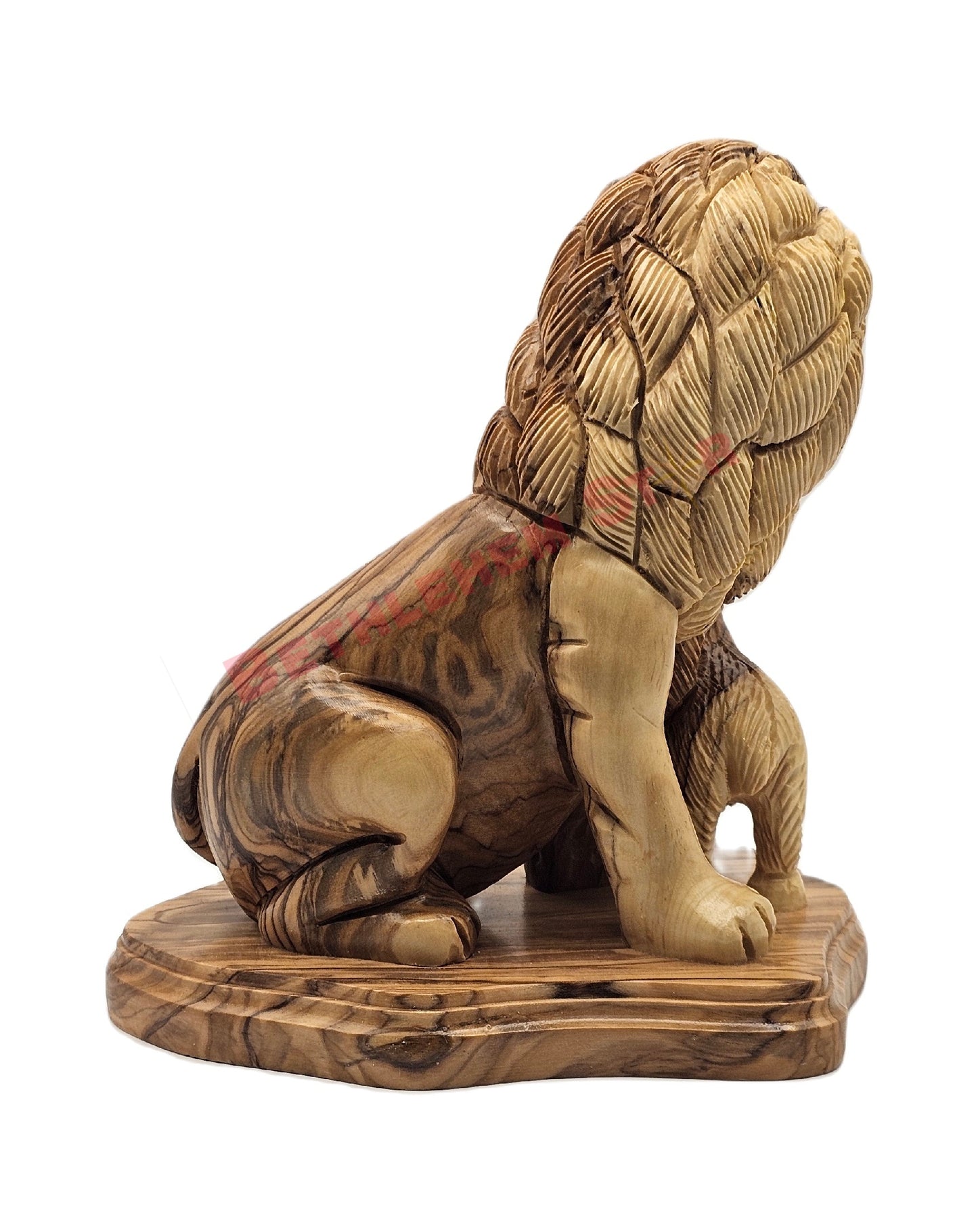 Lion with the Lamb Medium Olive wood carving