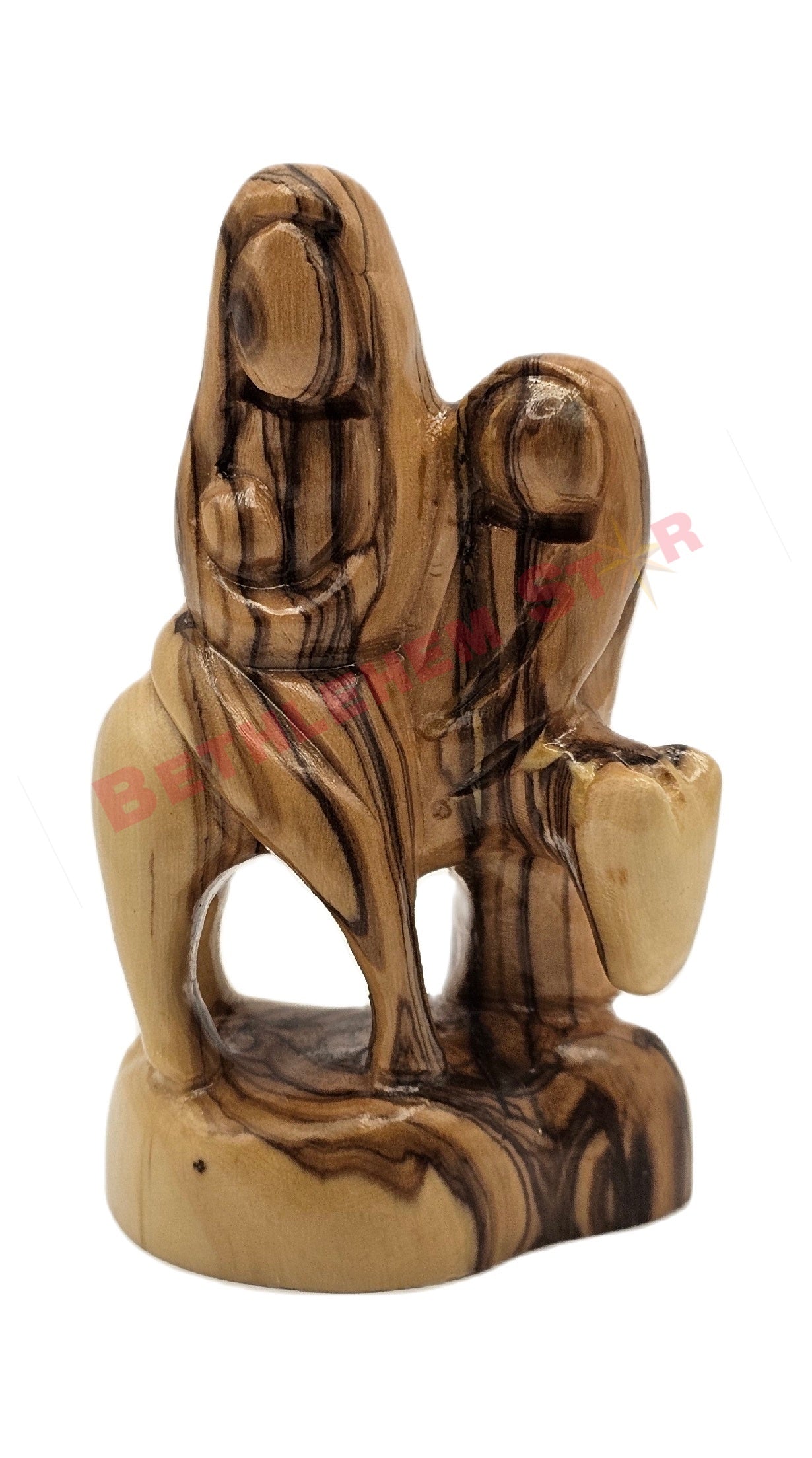 Olive wood Faceless Flight To Egypt X-Small