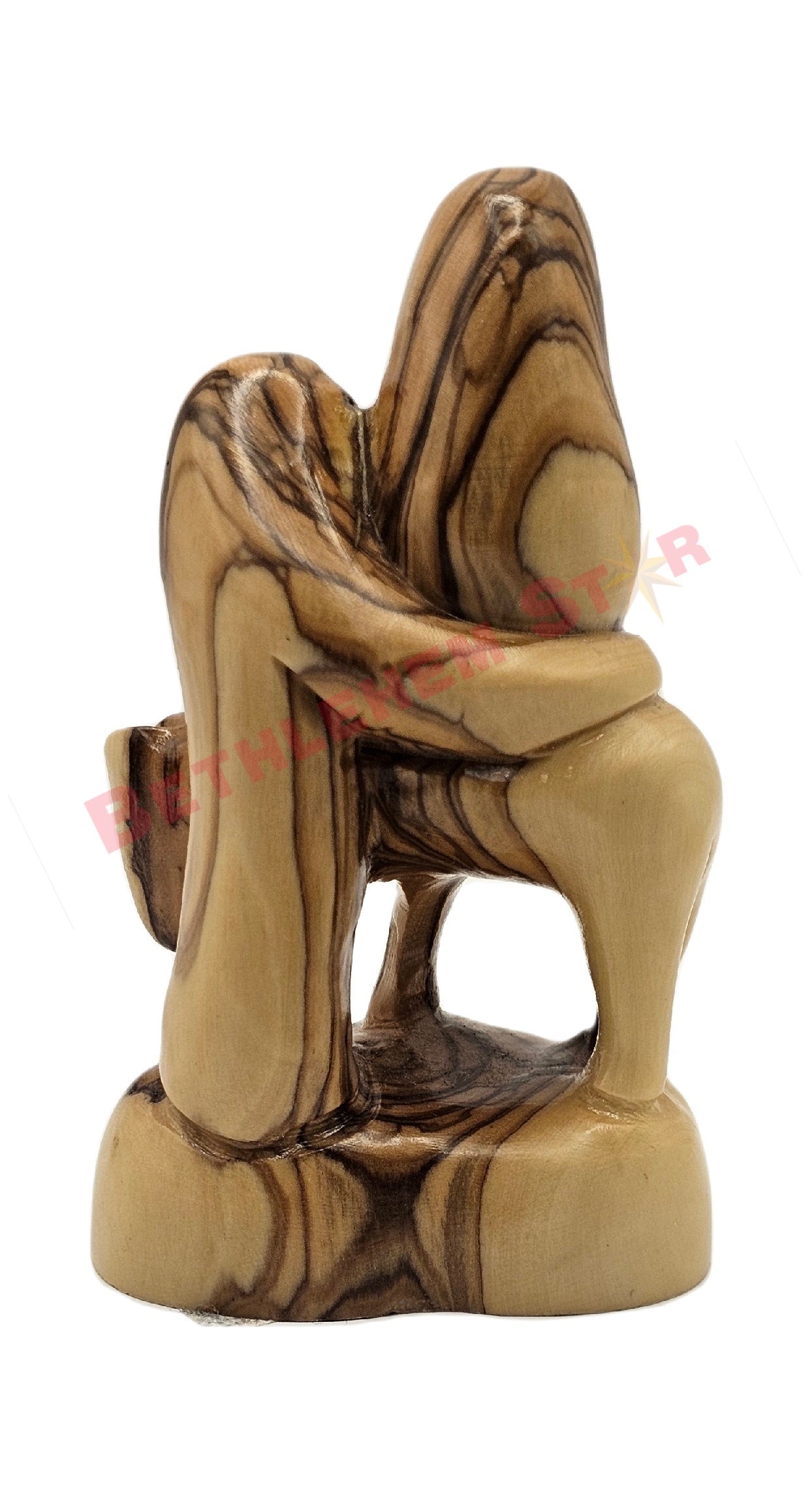 Olive wood Faceless Flight To Egypt X-Small
