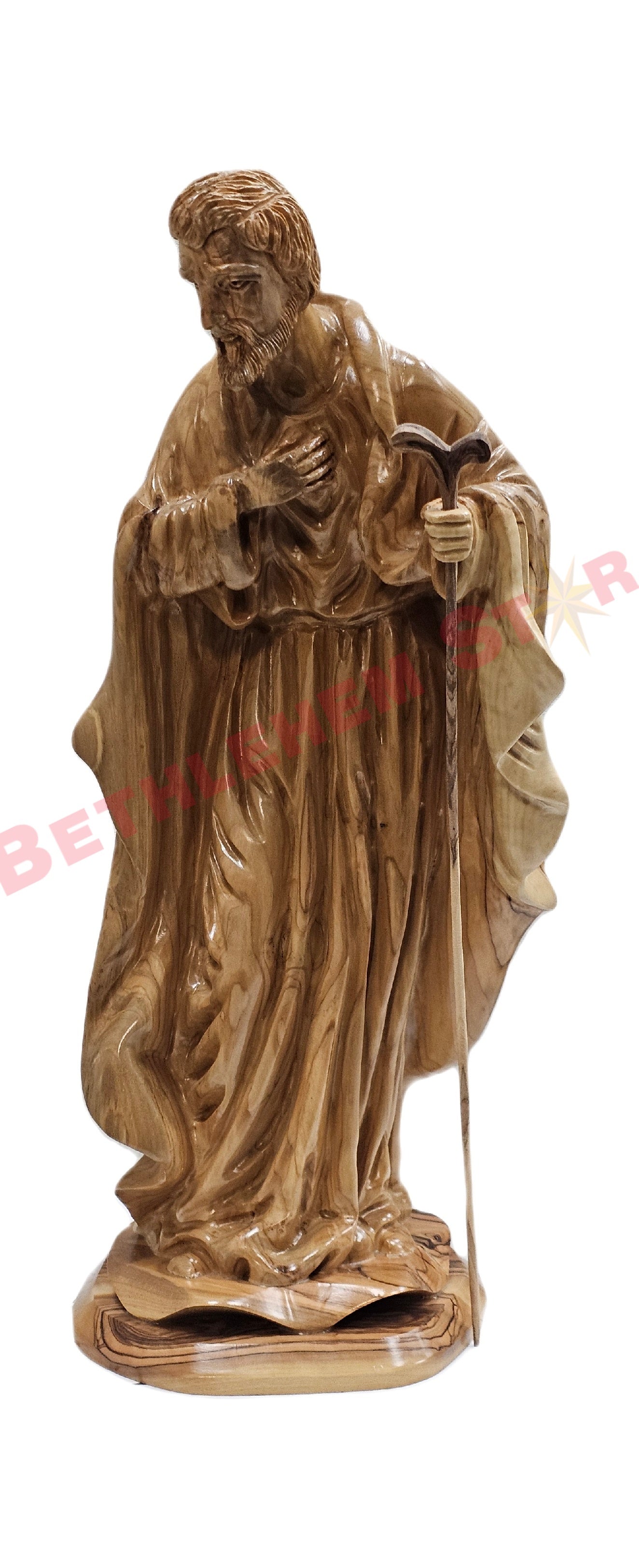 The Holy Family Olive Wood Hand carved in 3 professionally separate figures