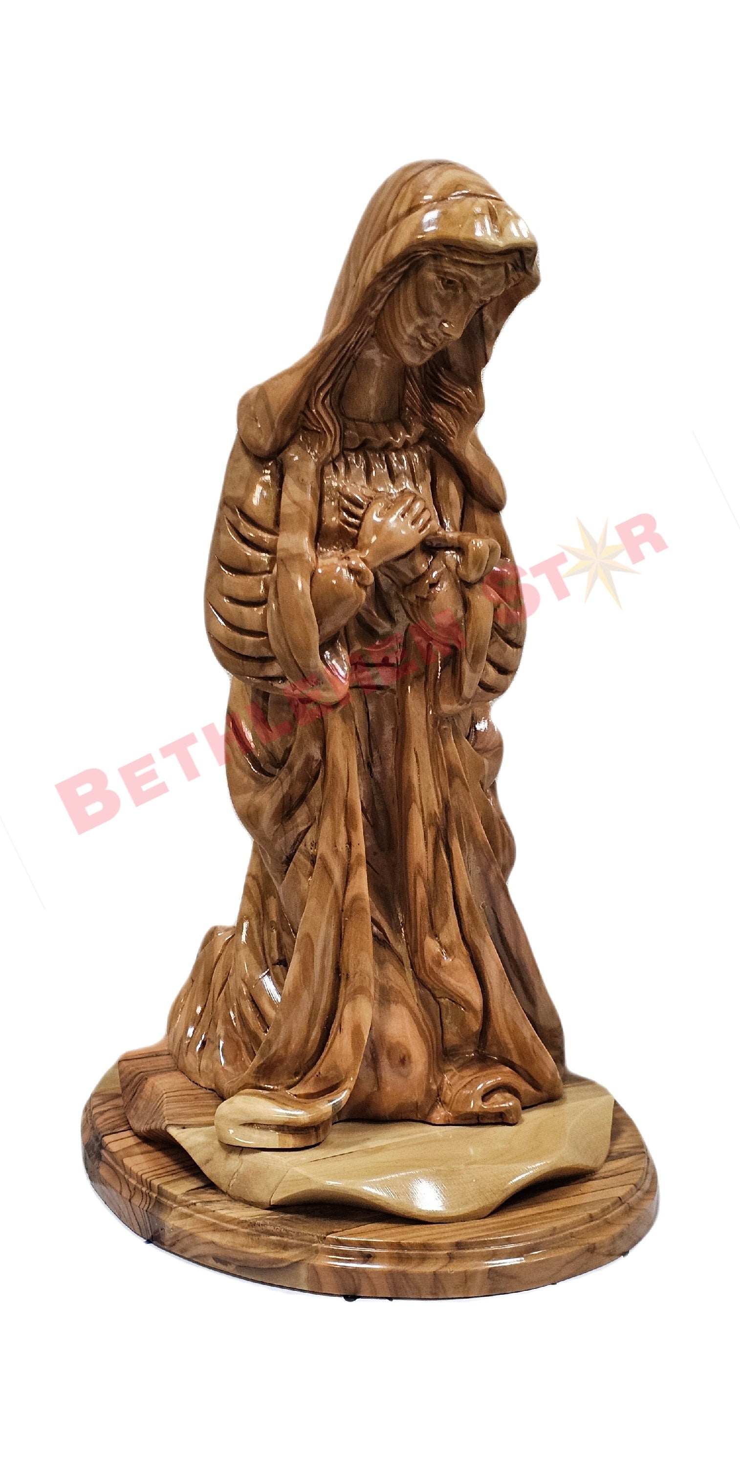 The Holy Family Olive Wood Hand carved in 3 professionally separate figures