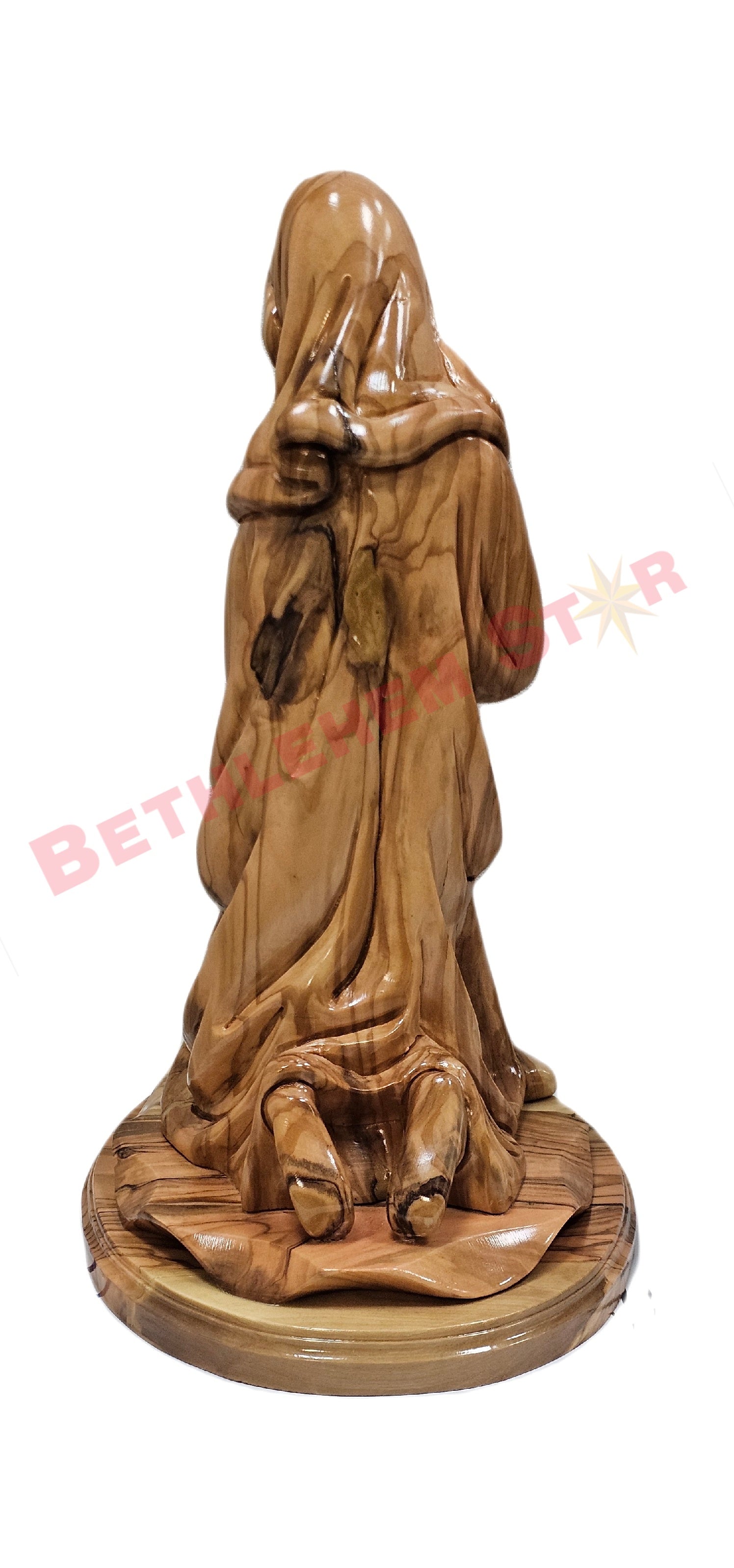 The Holy Family Olive Wood Hand carved in 3 professionally separate figures