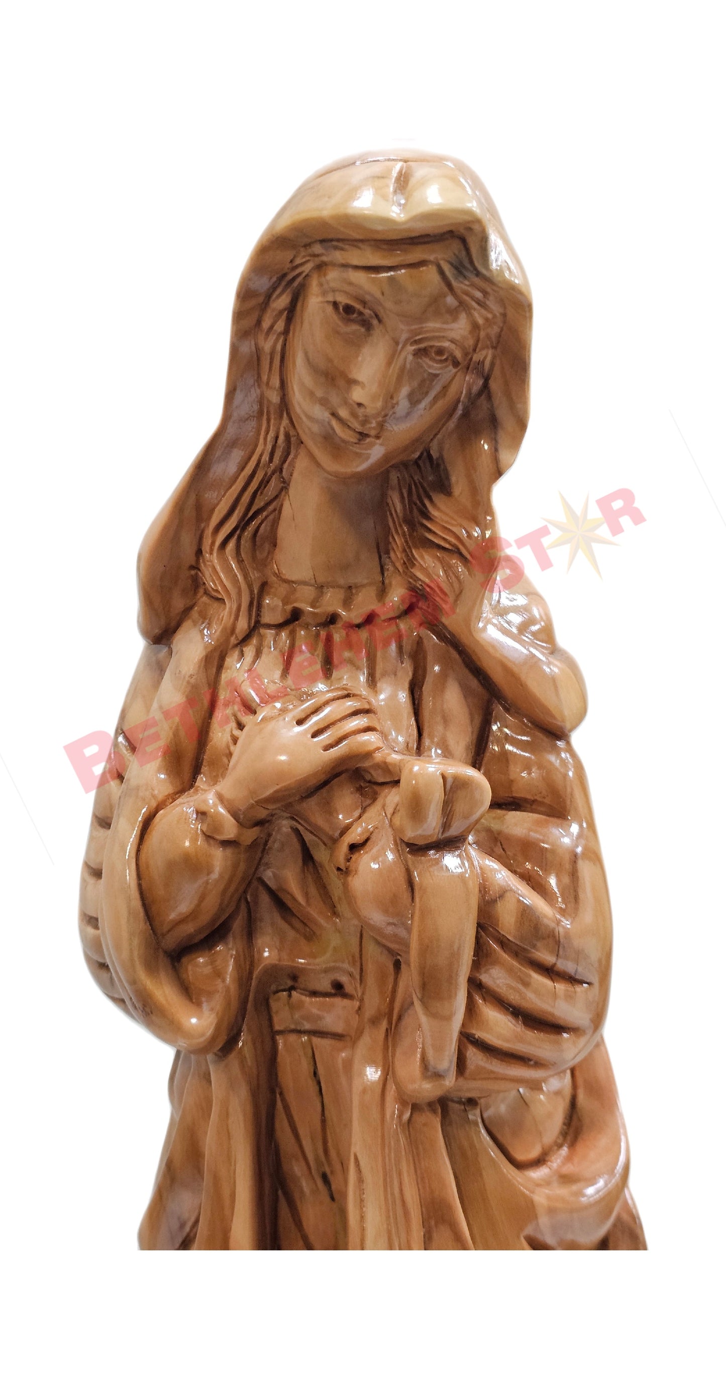 The Holy Family Olive Wood Hand carved in 3 professionally separate figures