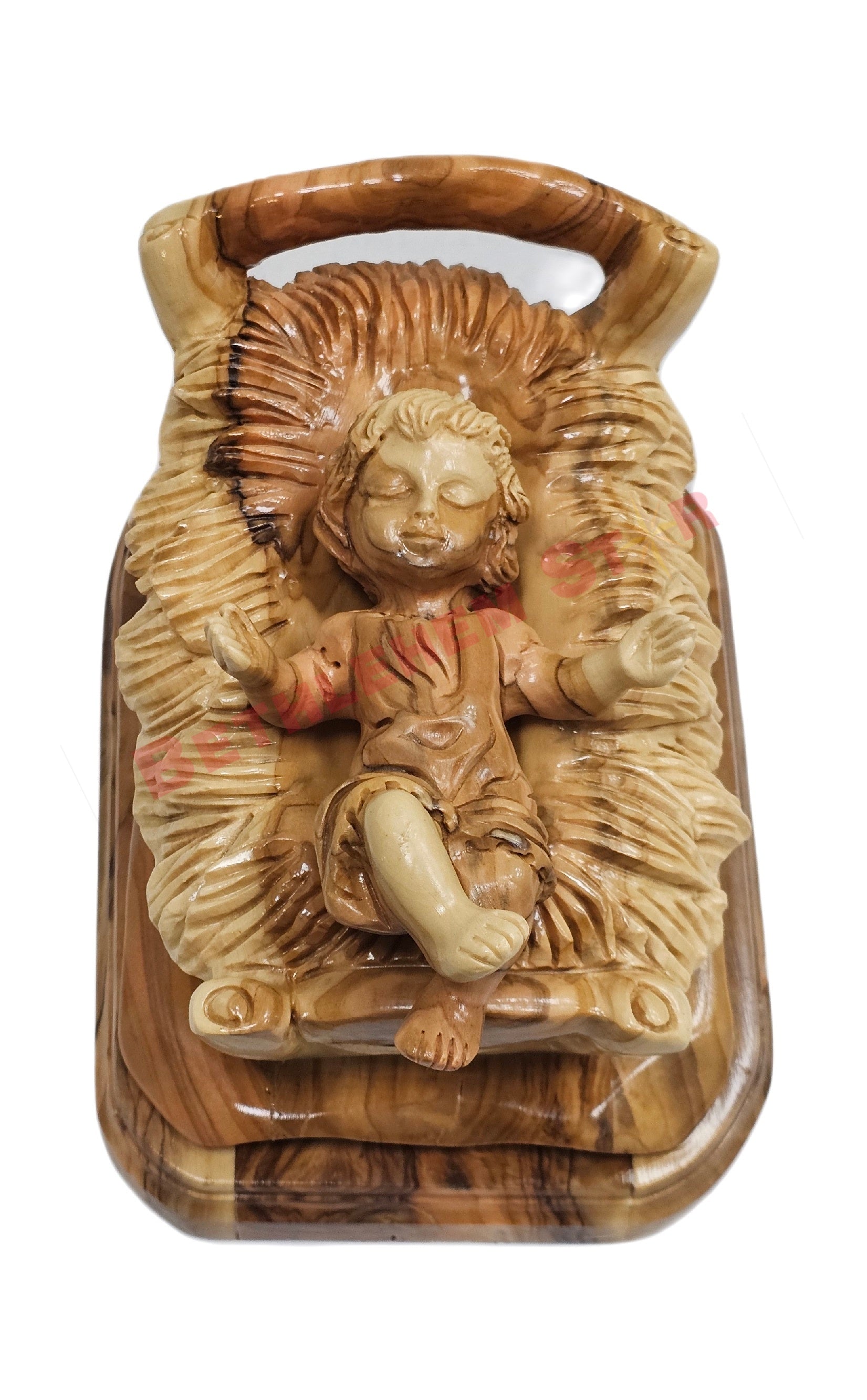 The Holy Family Olive Wood Hand carved in 3 professionally separate figures
