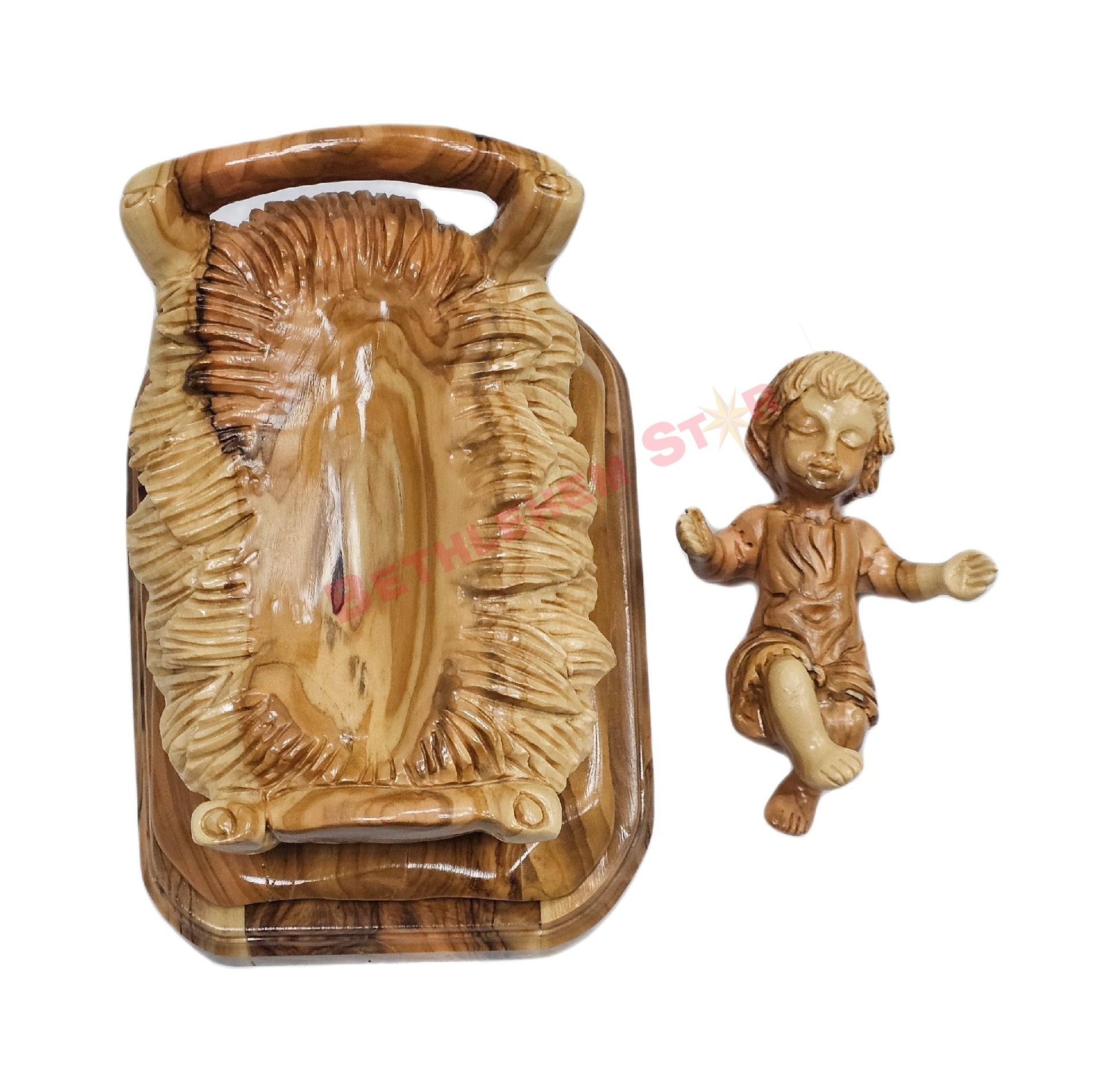 The Holy Family Olive Wood Hand carved in 3 professionally separate figures