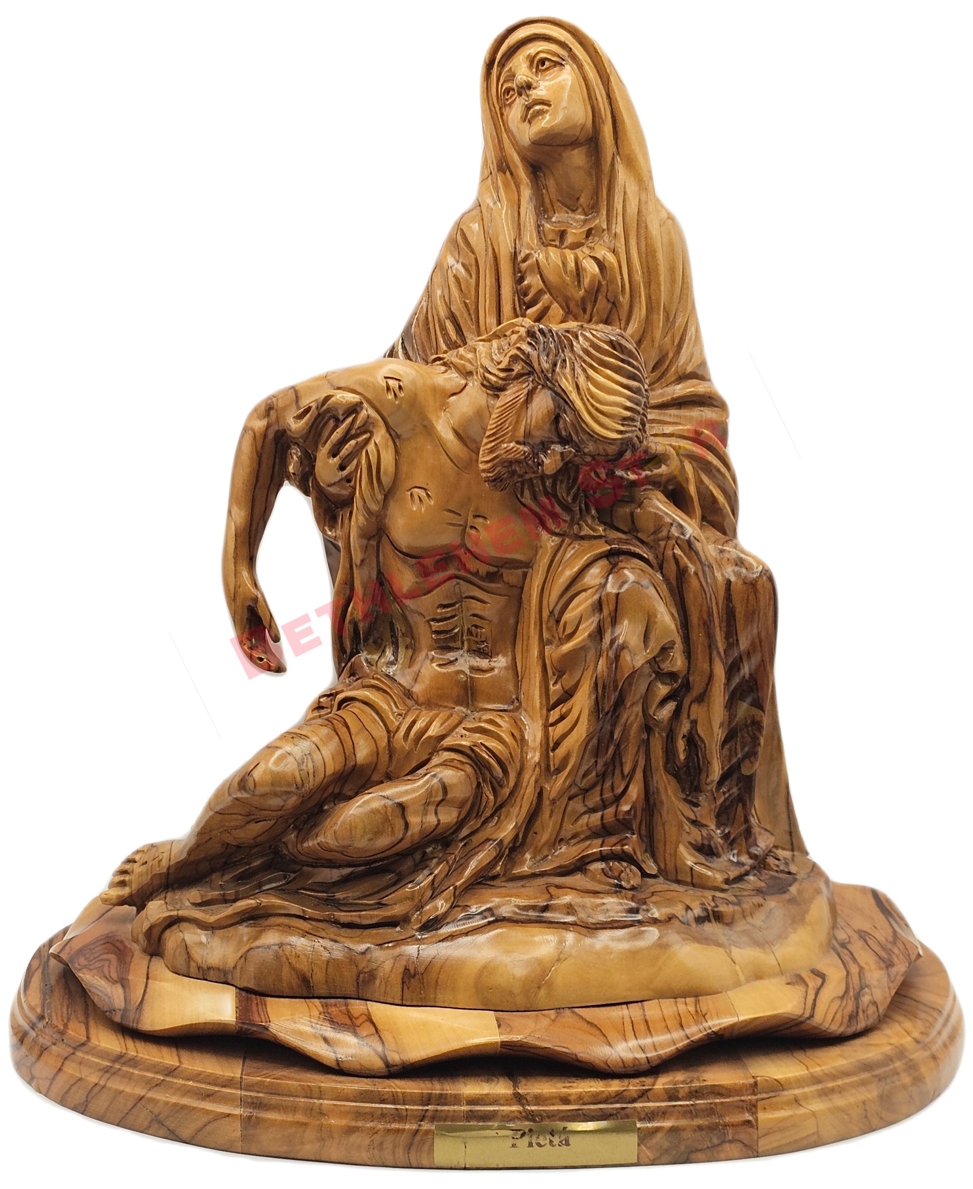 Pieta hand carved from Olive wood