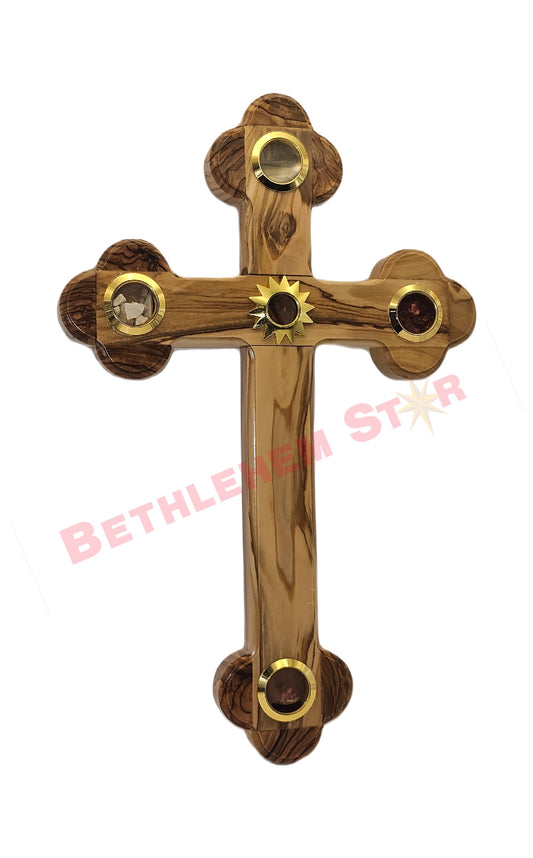 Olive wood Cross R 25cm Plain