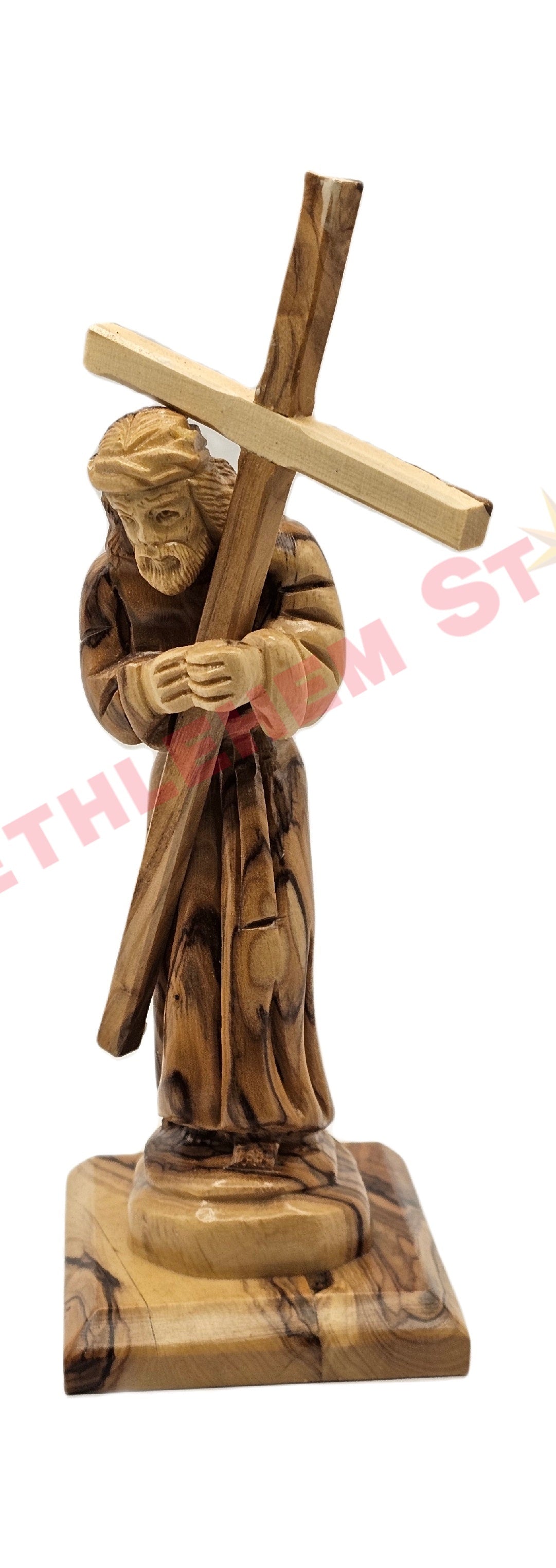 Jesus Christ Carrying The Cross Olive wood Small