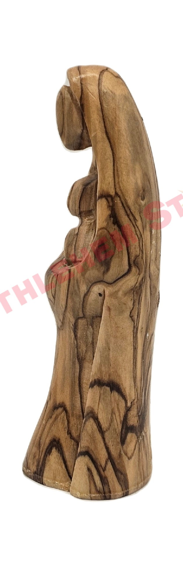 Faceless Madonna and Child - Mary with Baby Jesus Olive Wood Statue Small