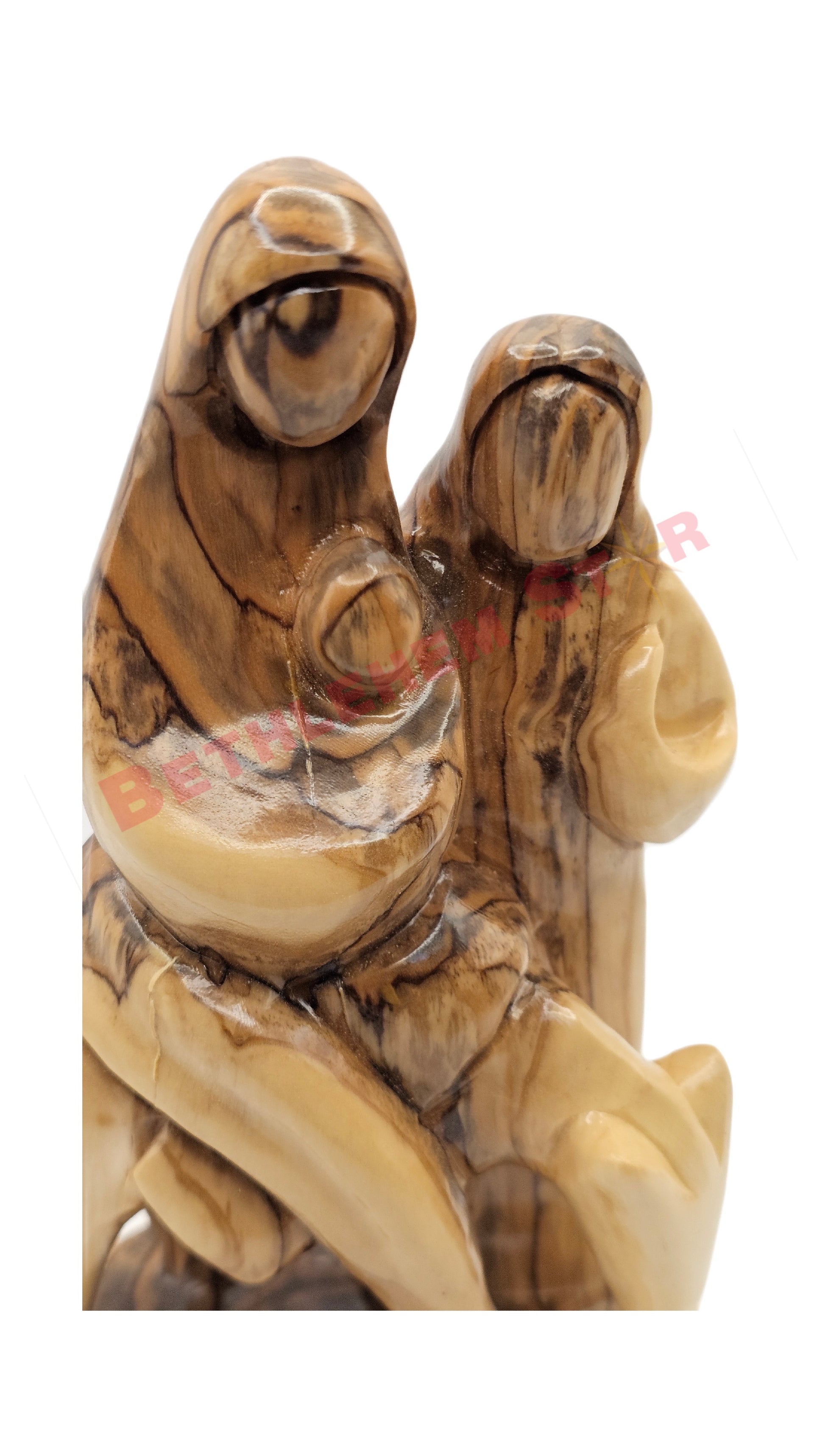 Olive wood Faceless Flight To Egypt Medium