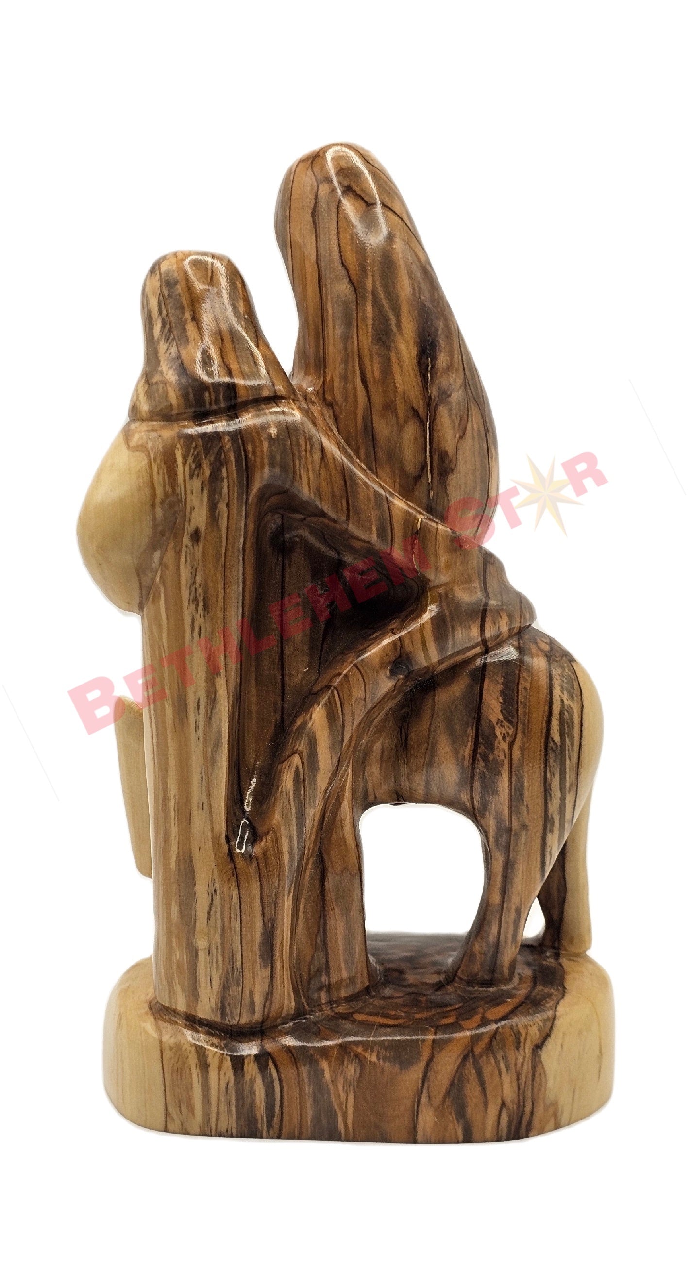 Olive wood Faceless Flight To Egypt Medium
