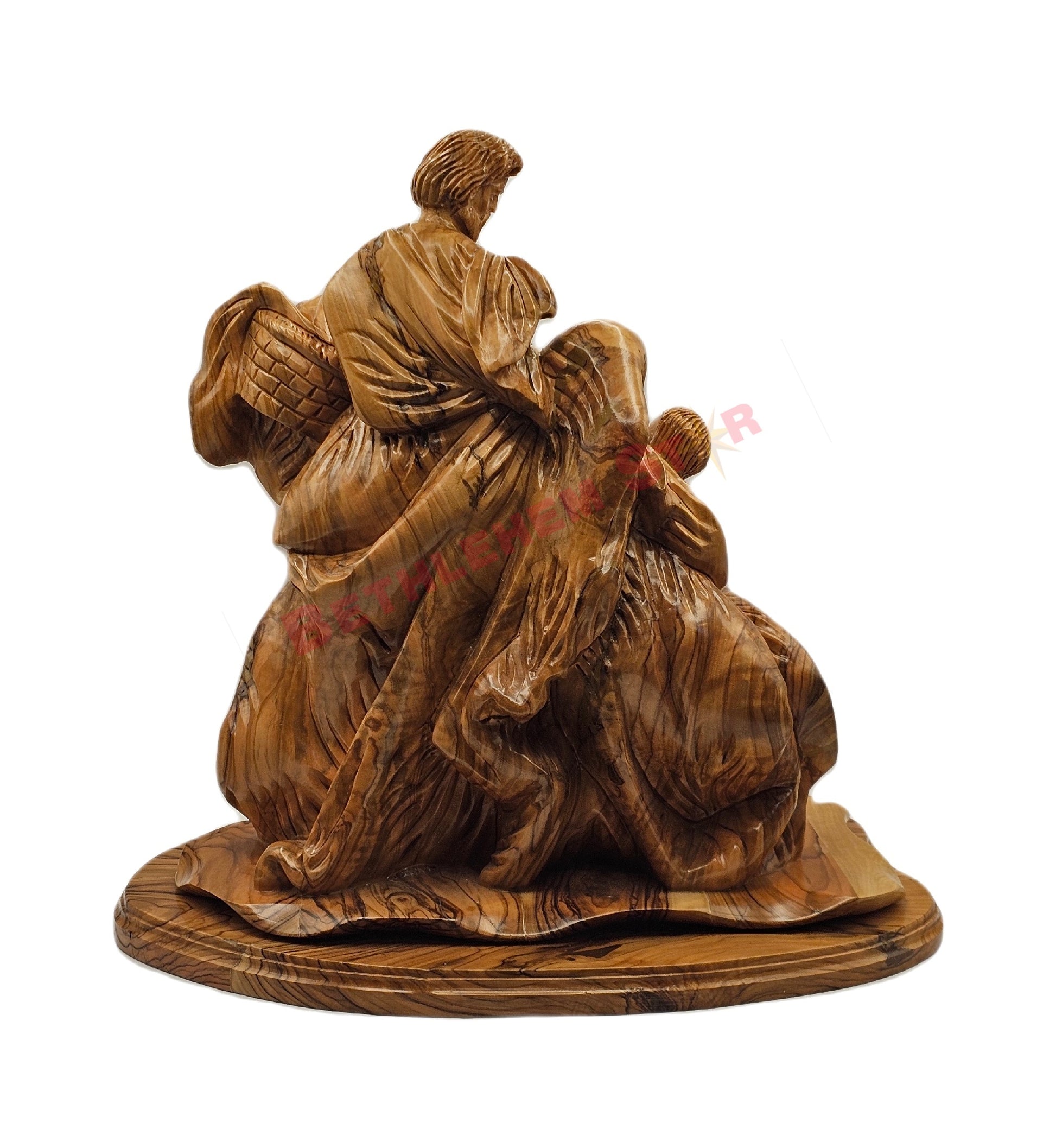 The Holy Family with sheep olive wood hand carved Professionally