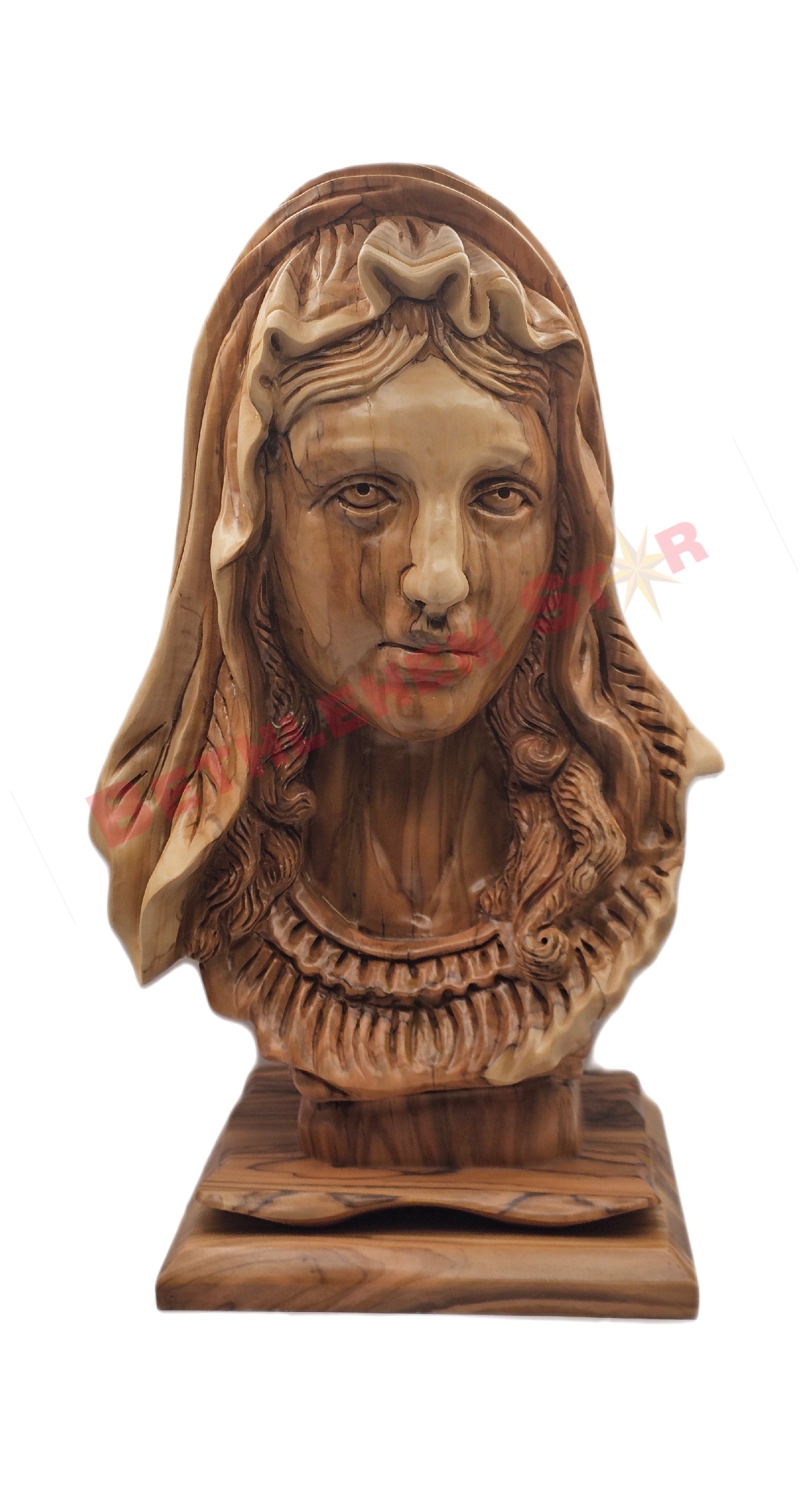 The Blessed Virgin Mary Bust Hand Carved