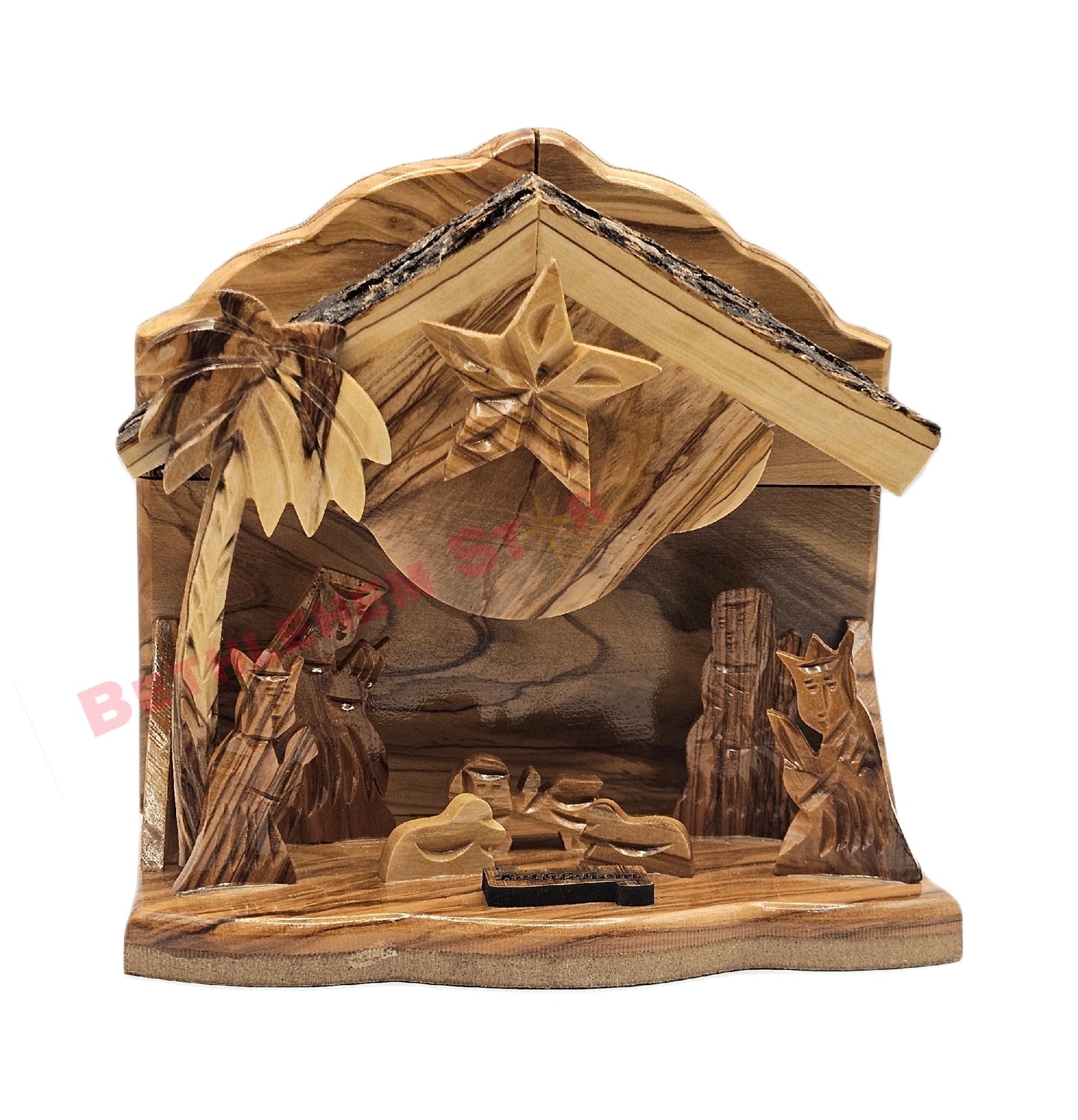 hand-carved nativity set
