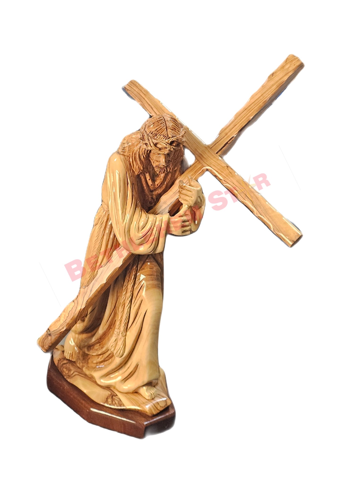Jesus Christ Carrying The Cross Olive wood Large