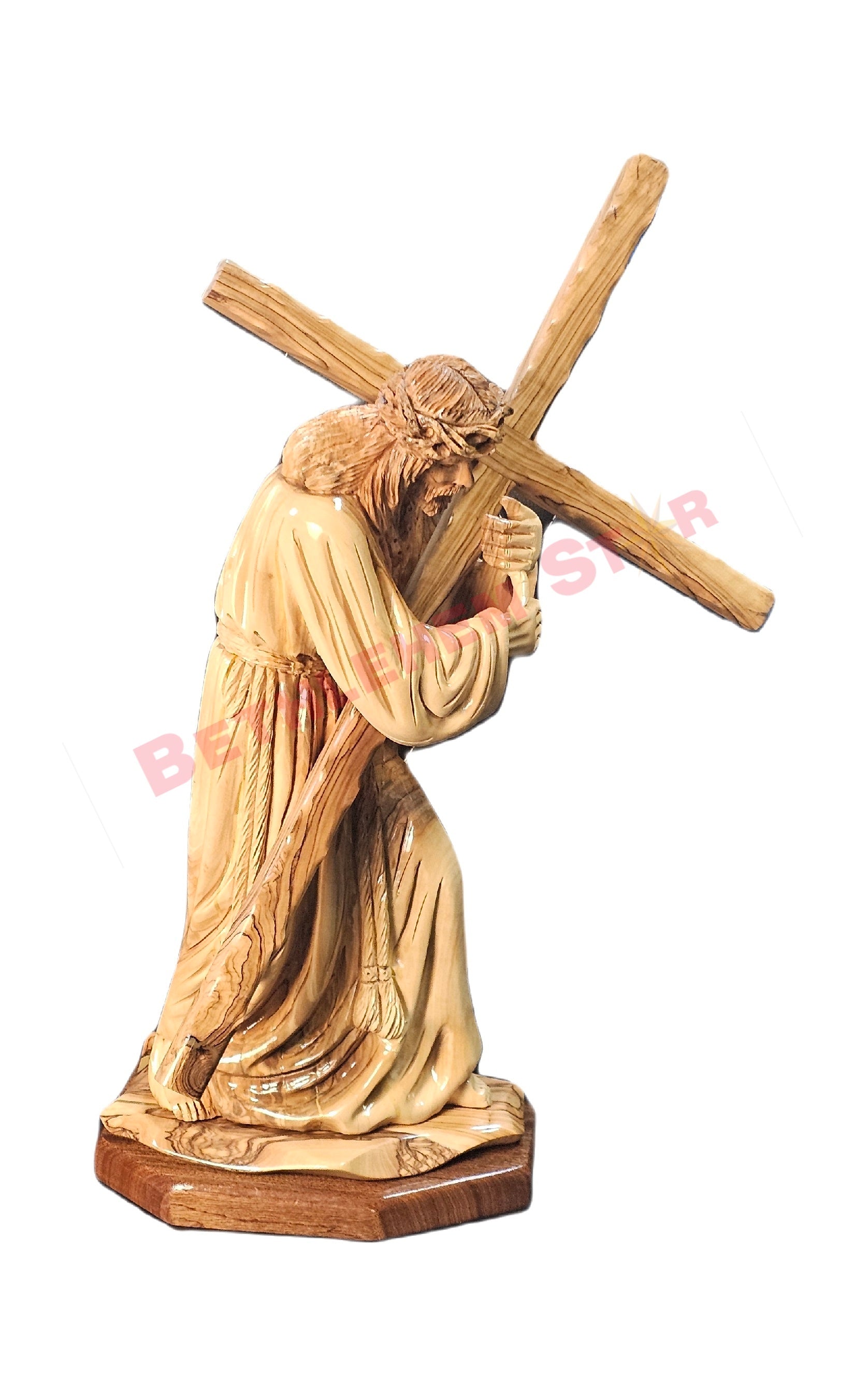 Jesus Christ Carrying The Cross Olive wood Large