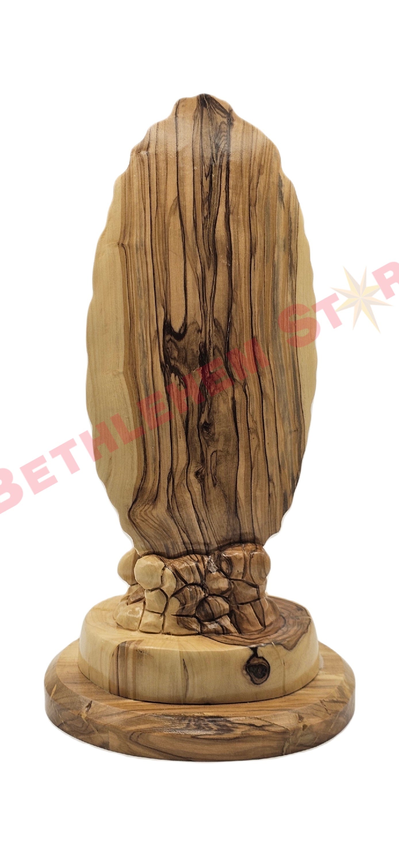 Hand Made Olive Wood Statue of Our Lady of Guadalupe