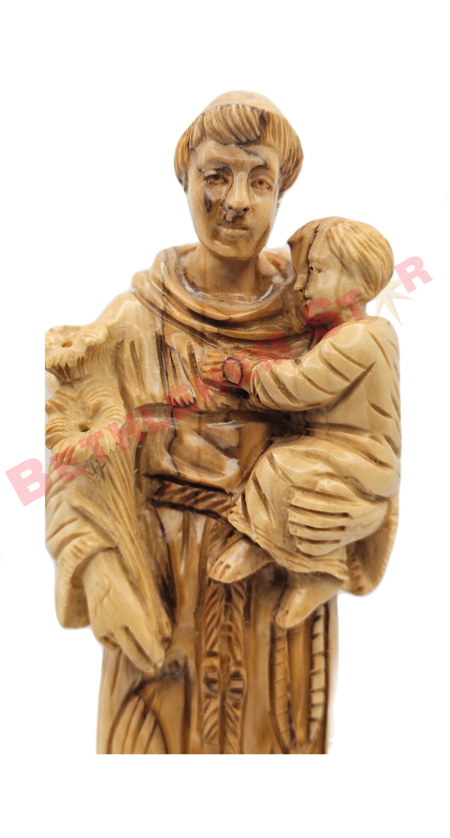 St.Anthony olive wood medium