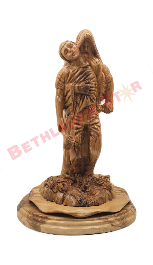 Hand Carved Olive Wood Forgiveness Statue