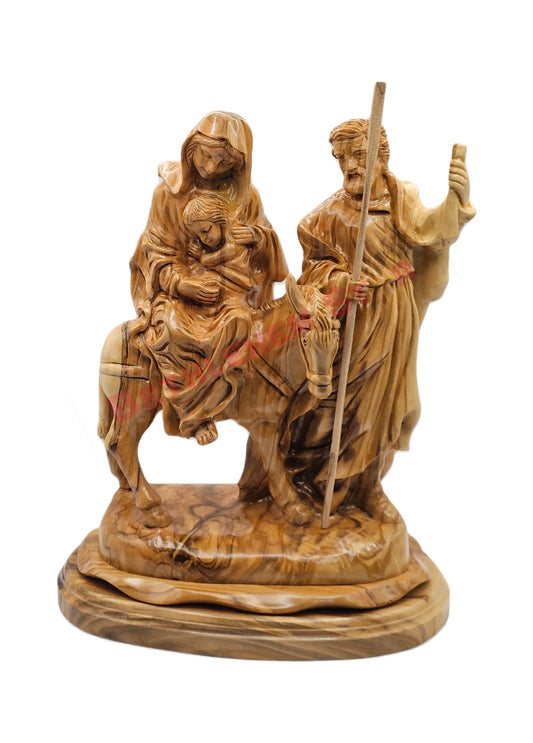 Flight to Egypt hand carved olive wood