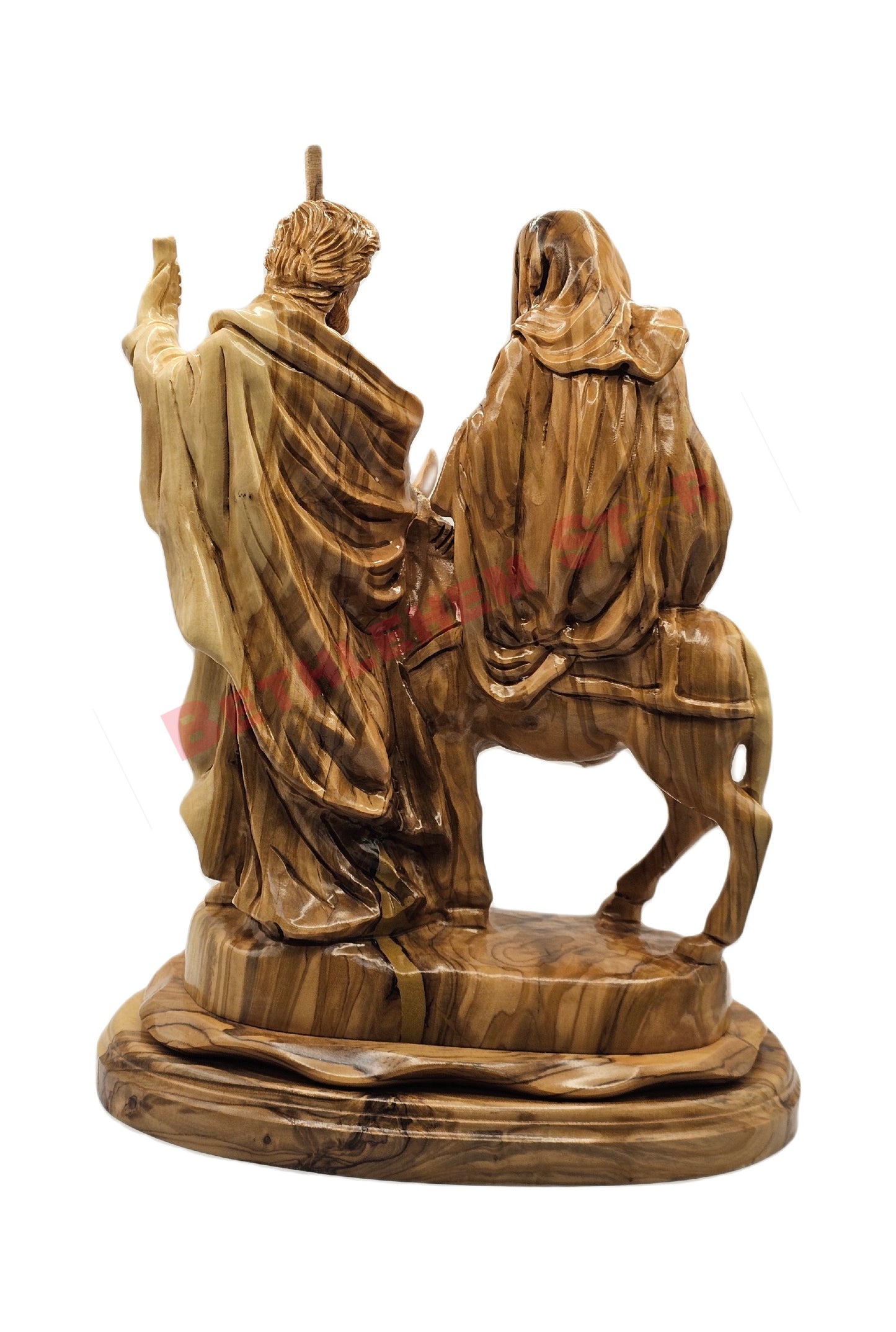 Flight to Egypt hand carved olive wood