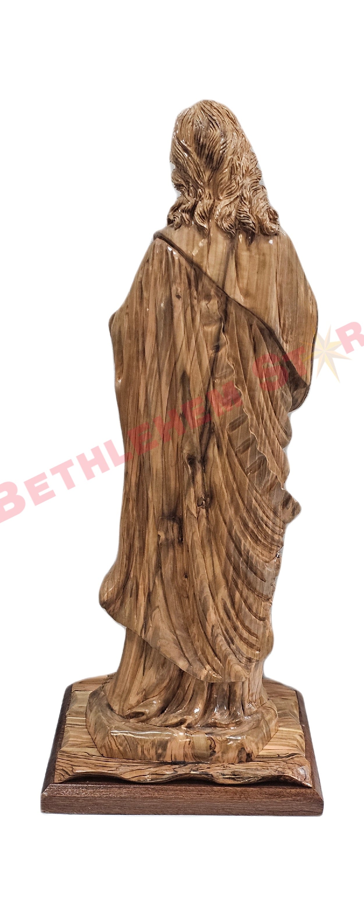 The Sacred heart of Jesus professionally hand carved from olive wood