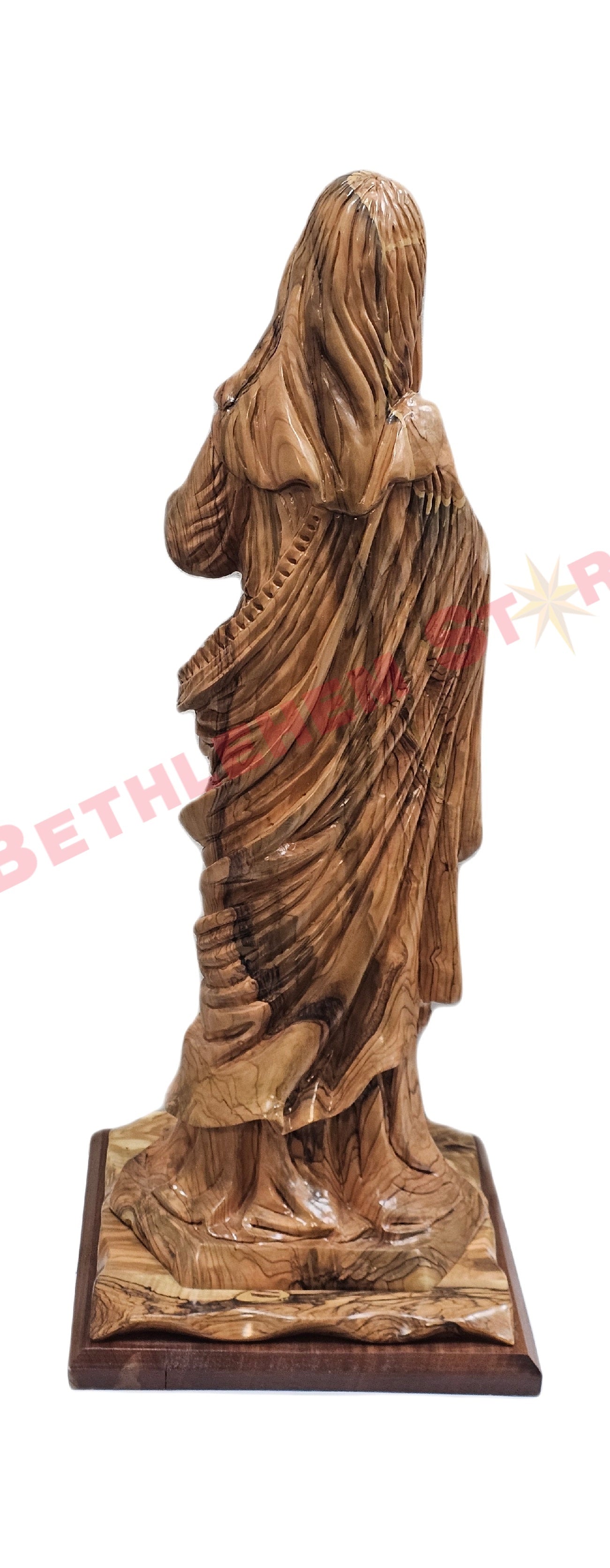 The Sacred heart of Marry professionally hand carved from olive wood
