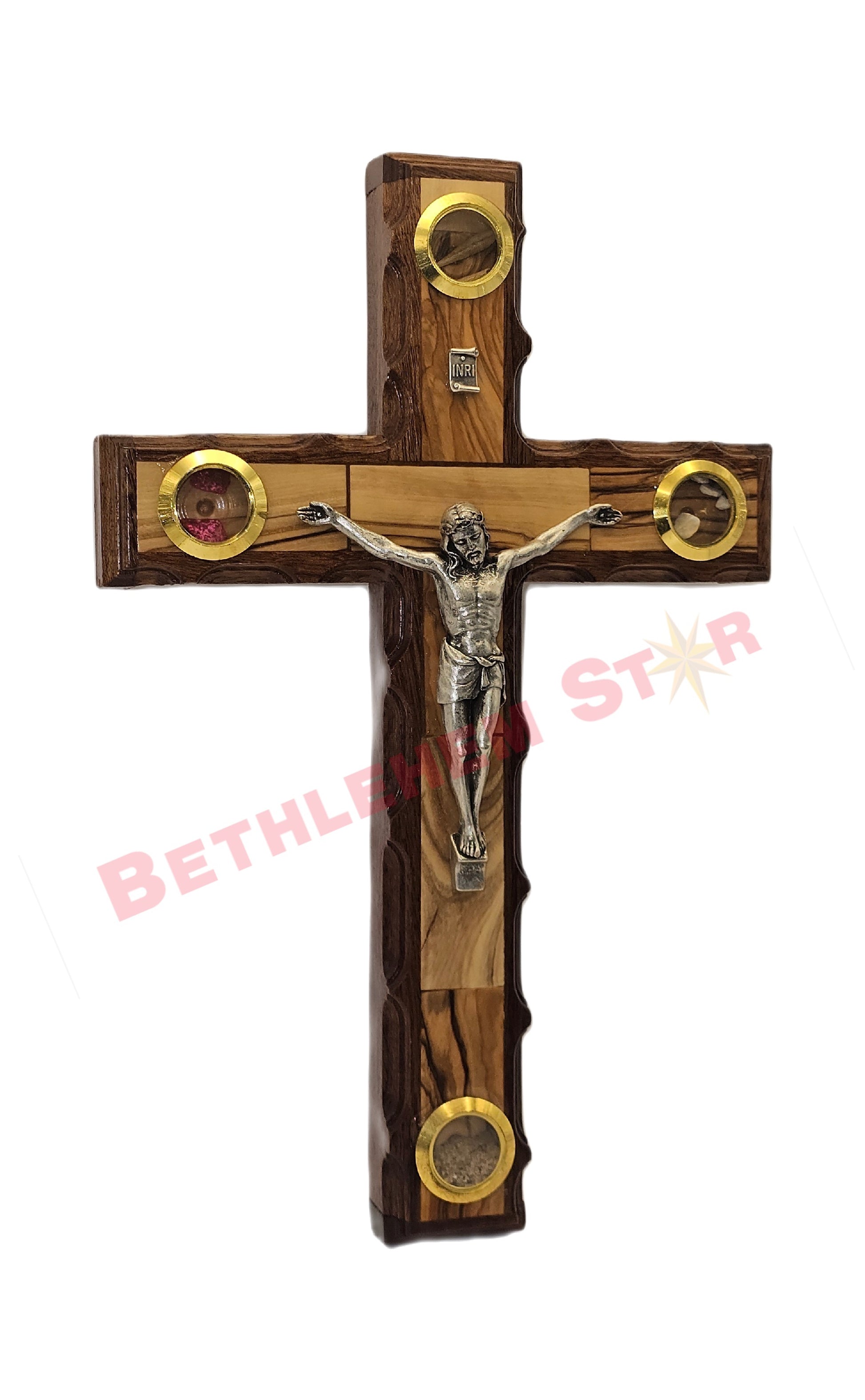 Olive wood Cross L 20cm Mahogany