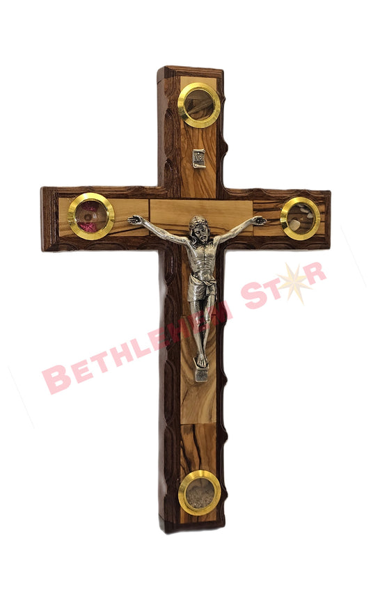 Olive wood Cross L 20cm Mahogany