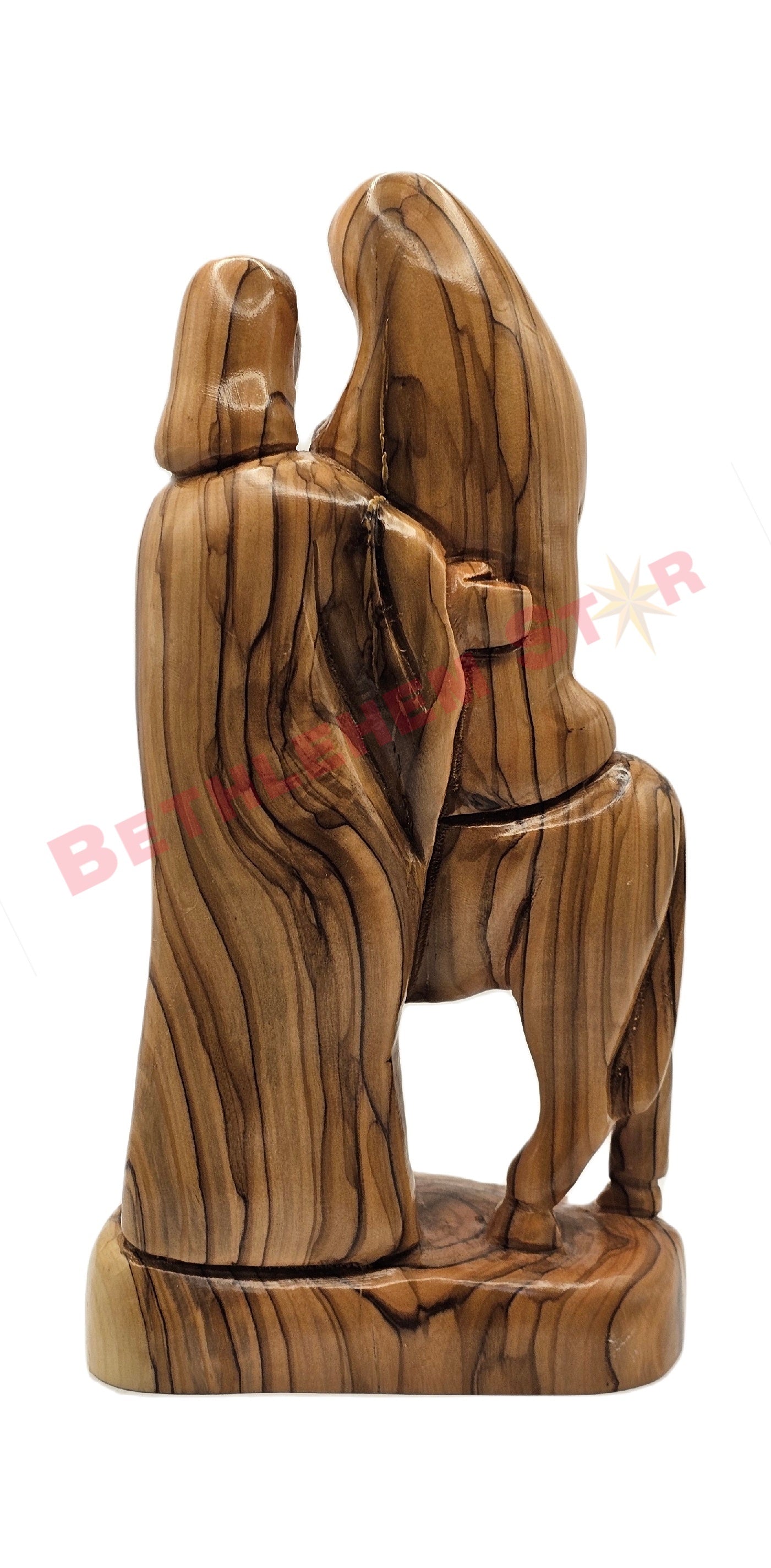 Olive wood Faceless Flight To Egypt Large